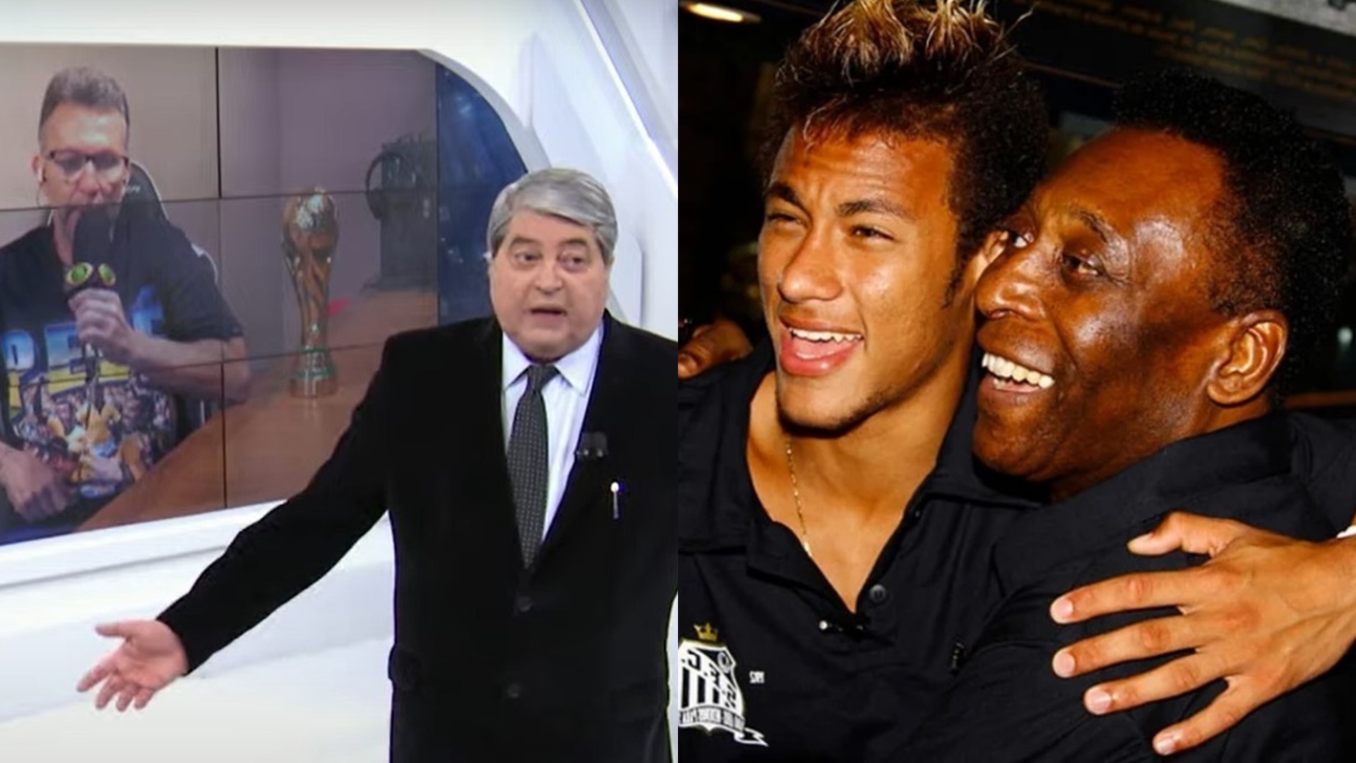 Datena se une a Neto para massacrar Neymar por ausência em velório de Pelé: “Tem 2 jatos”