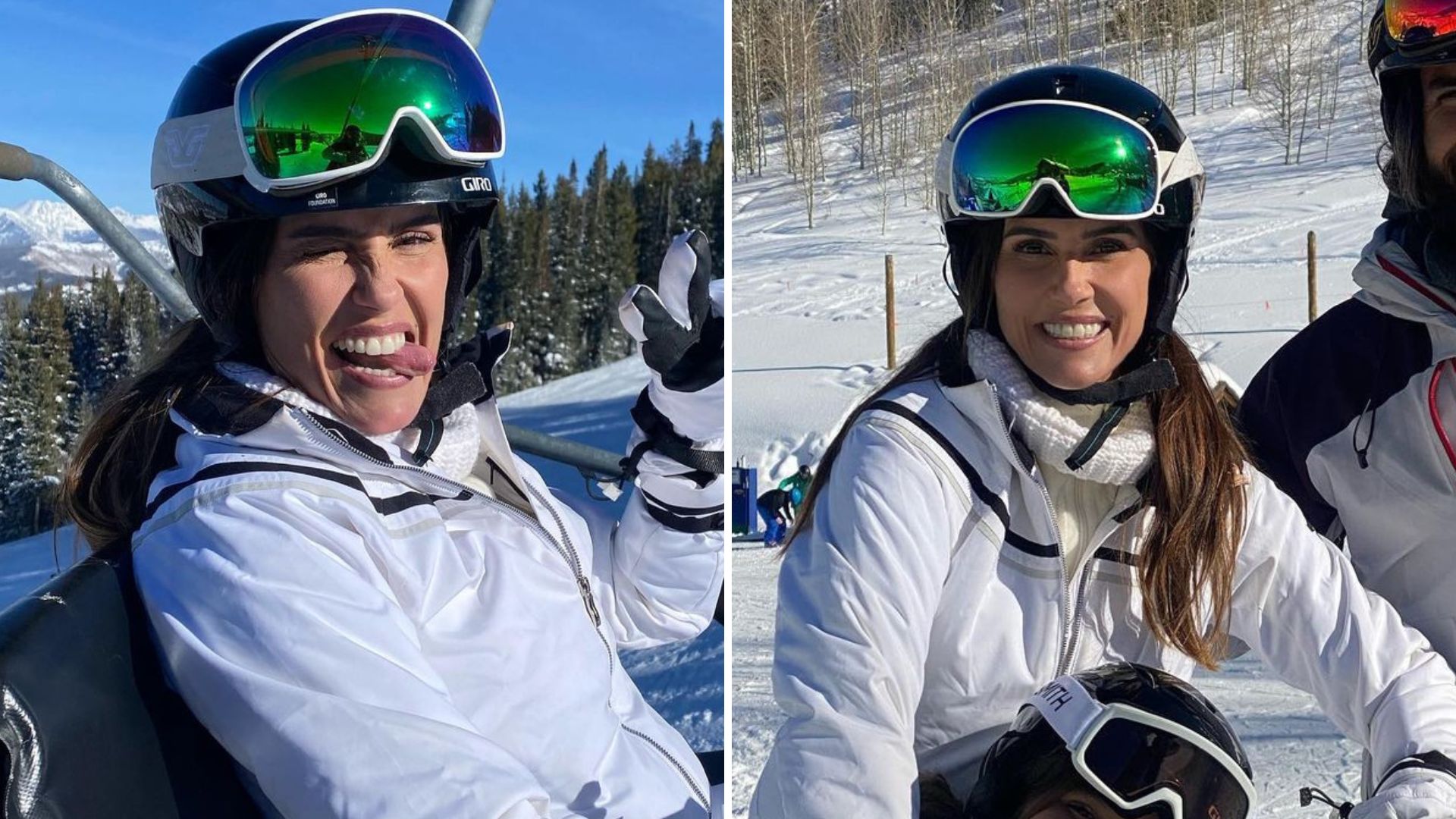 Deborah Secco curte passeio em família no Colorado: “Primeiro dia juntos na neve”