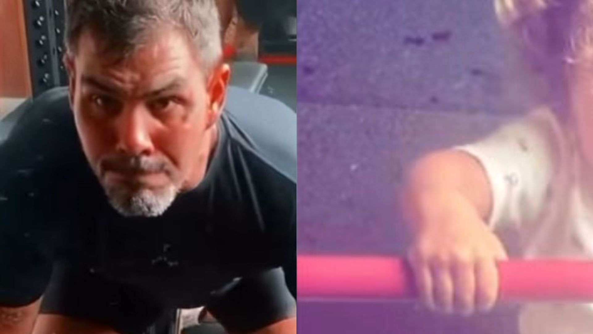 Juliano Cazarré surge com a filha na academia e encanta fãs: “Malhando pesado”