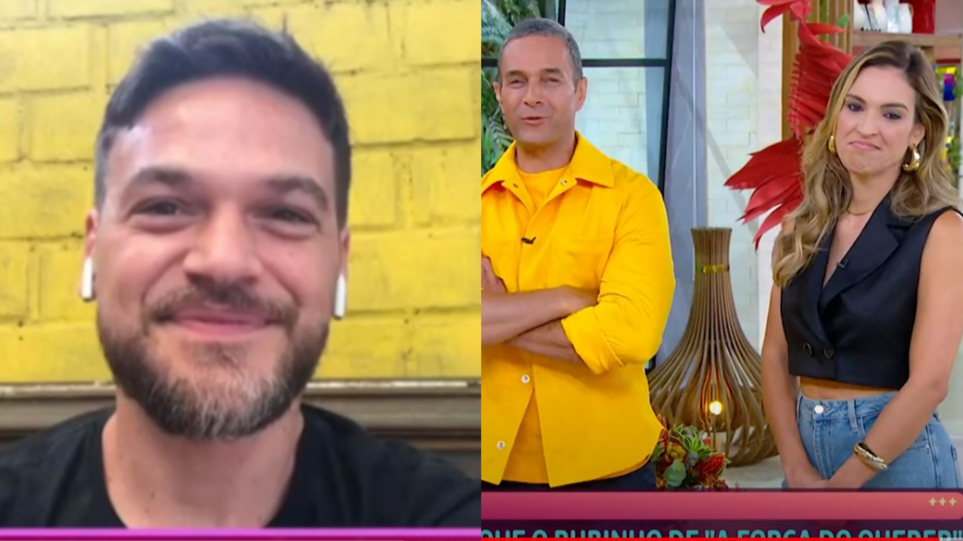 Emílio Dantas dá uma de sincerão no ‘Mais Você’ e deixa apresentadores retraídos: “Queria”