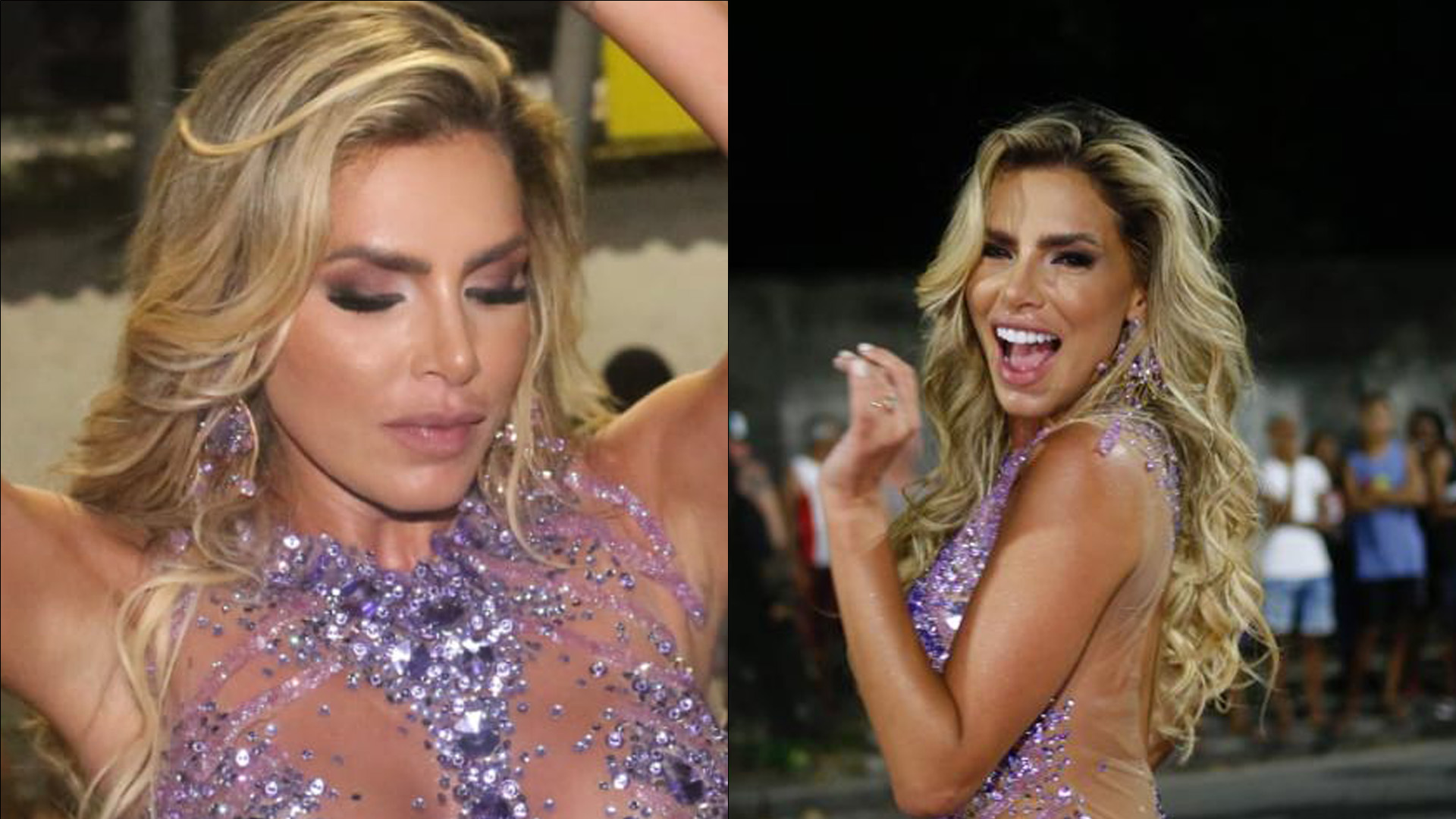 Erika Schneider deixa intimidade à mostra em vestido transparente