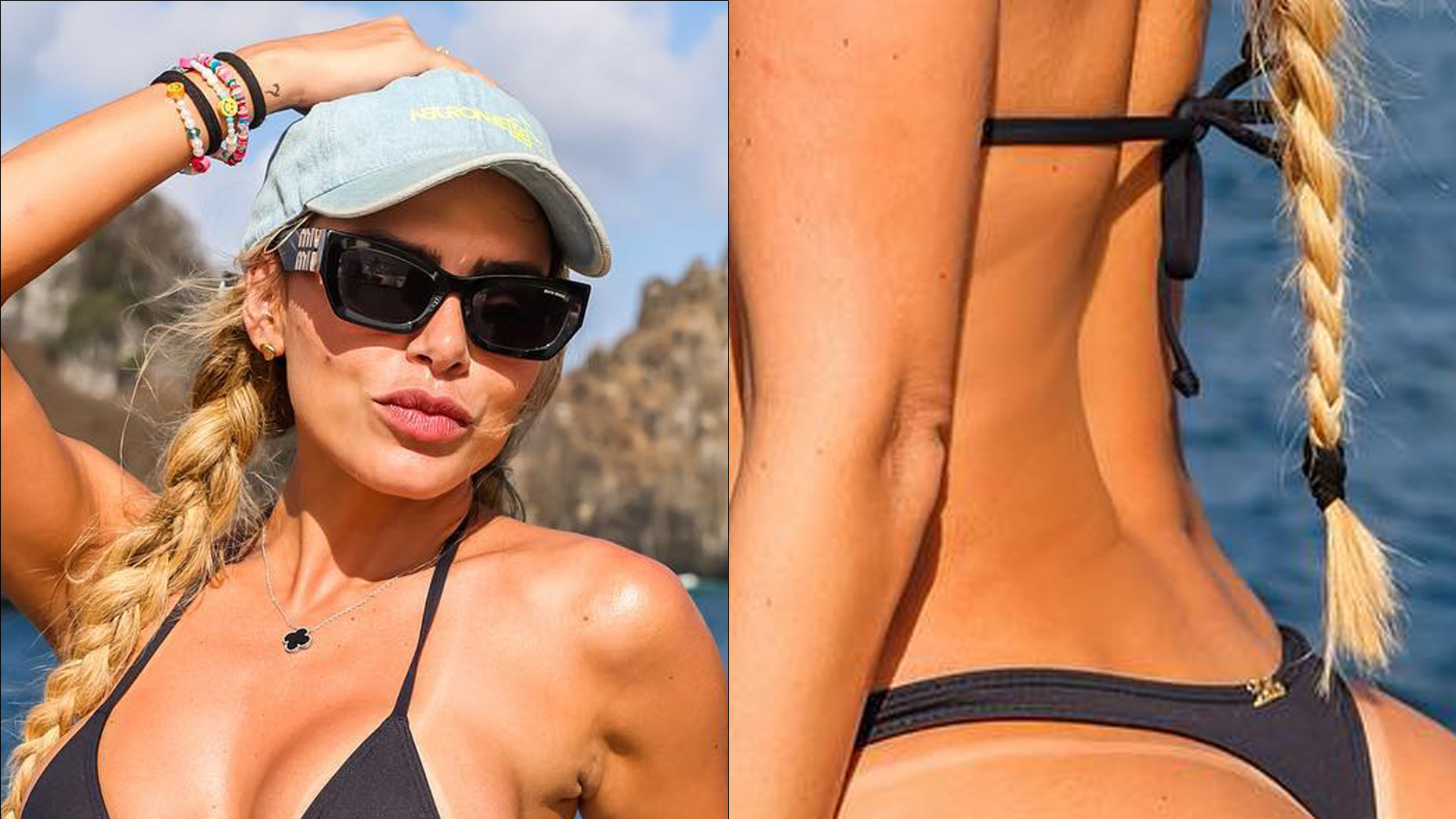 Erika Schneider faz biquíni sumir no bumbum e marquinha de sol se destaca: “Gata”