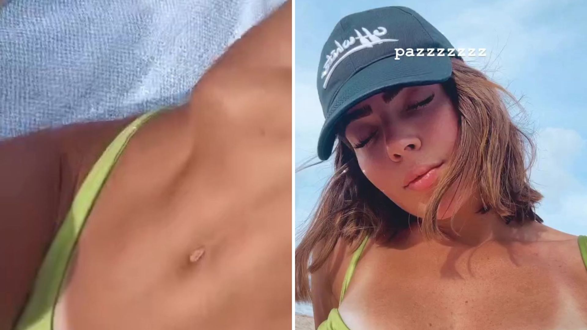 Ex-BBB Jade Picon quase mostra demais ao exibir marquinha de biquíni: “Paz”
