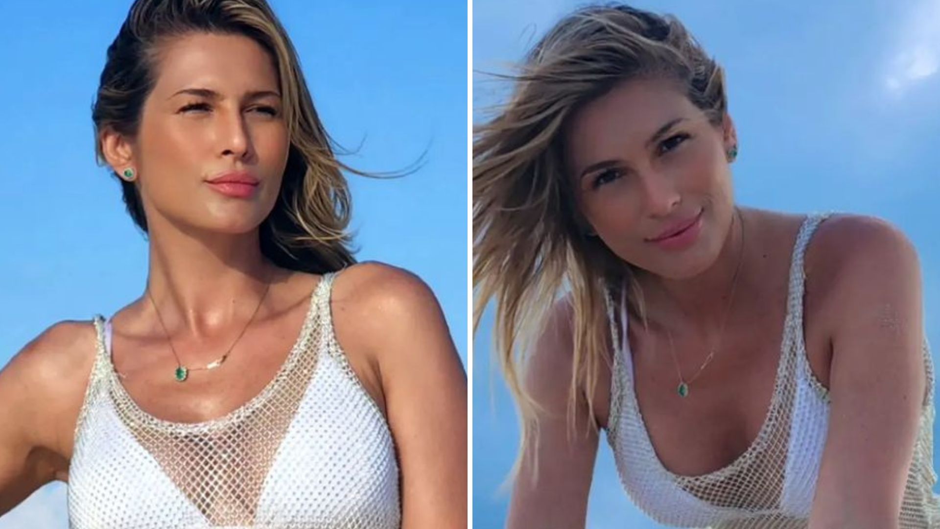 Lívia Andrade escandaliza em biquíni branco e barriga chapada rouba a cena: “Sereia”