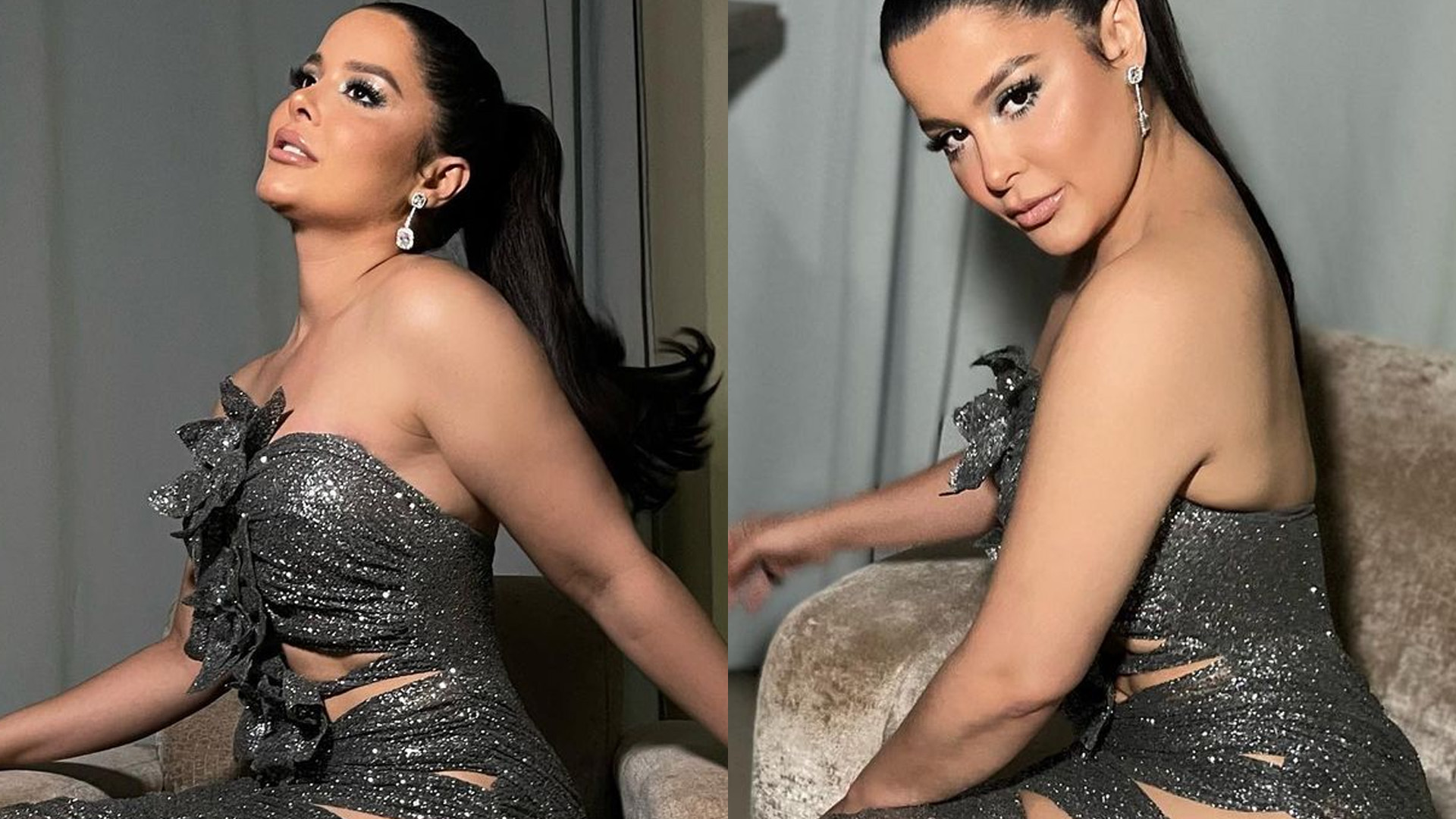 Maraisa mostra muita pele com vestido recortado na virada de ano: “Linda”