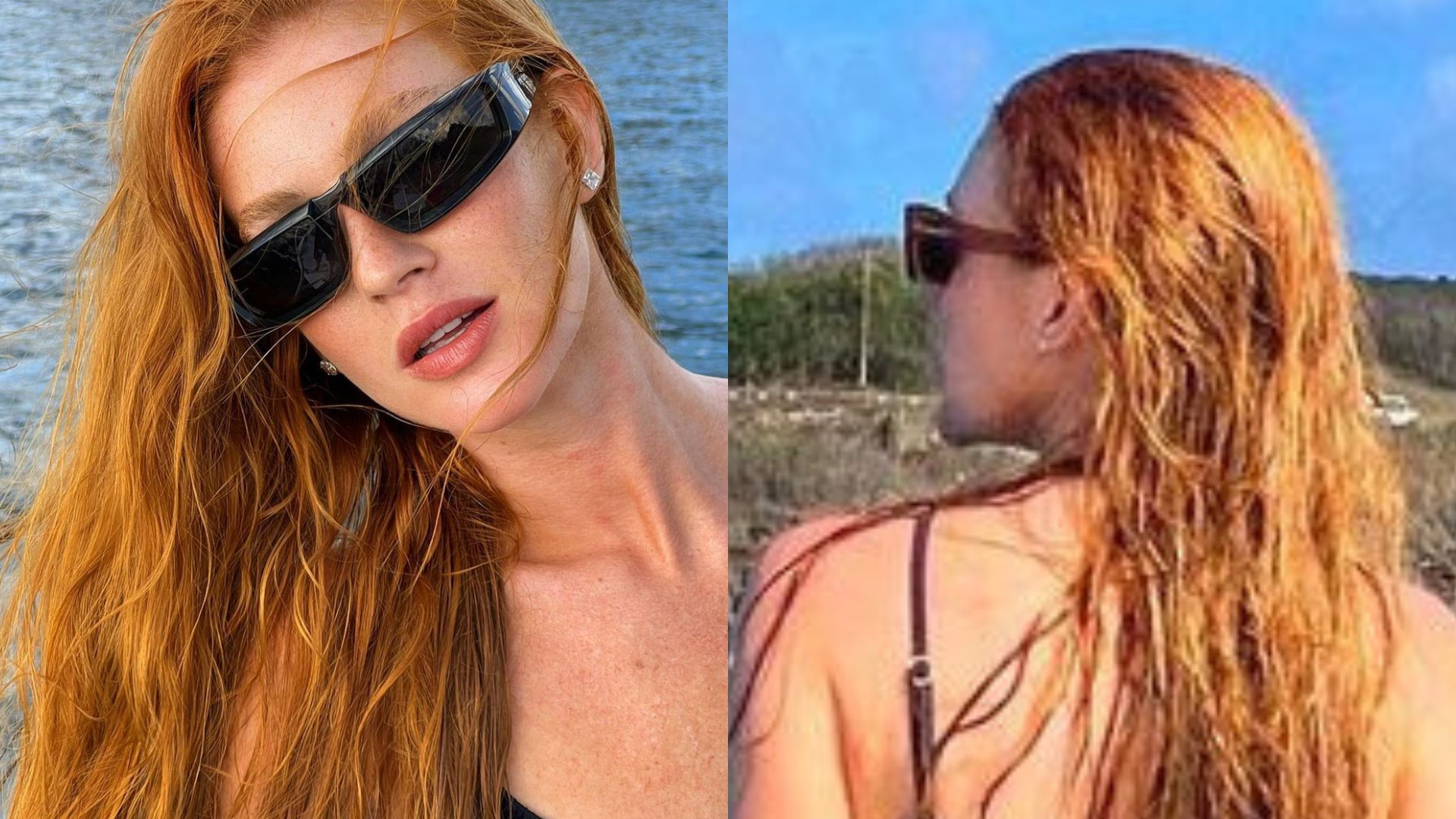De costas, Marina Ruy Barbosa posa de fio-dental e causa alvoroço na web: “Deusa”
