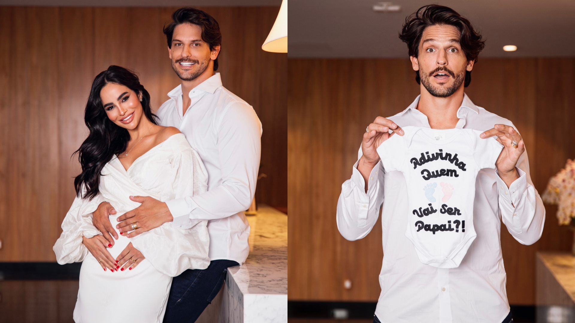 Após darem o primeiro beijo no casamento, Miro Moreira e Liliane Lima anunciam gravidez: “Emocionado”
