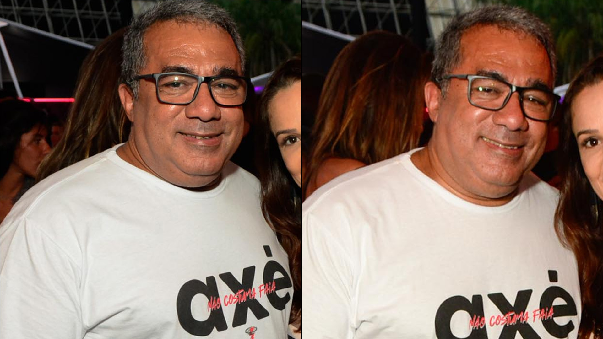 Pai de Anitta, Mauro Machado surge agarradinho com namorada em rara aparição pública