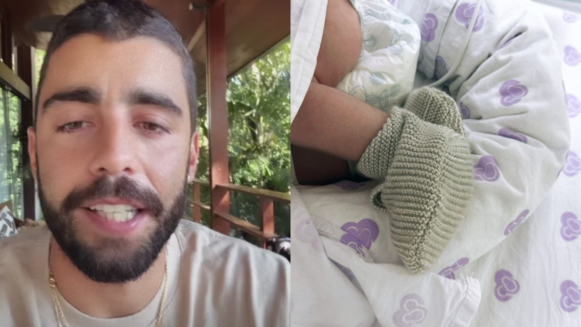Babão, Pedro Scooby faz registro inédito da filha no hospital e encanta com fofura: “Mais um dia”