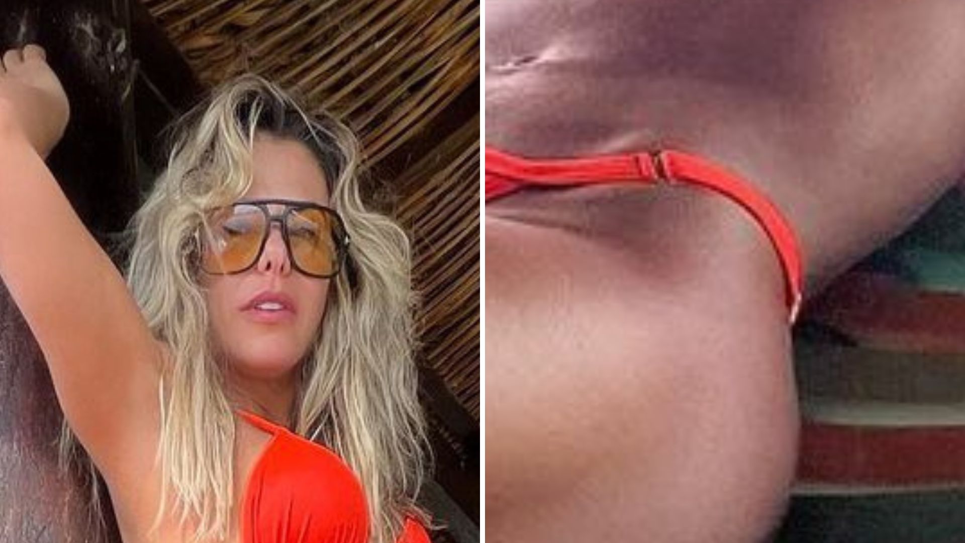 Poliana Rocha ostenta barriga trincada e bumbum gigante com biquíni fininho: “Espetáculo”