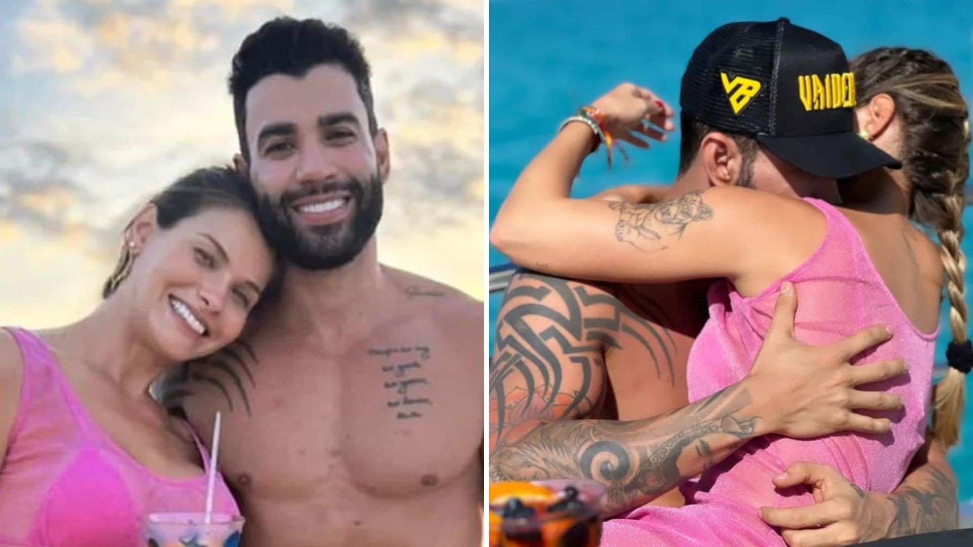 Que amor! Gusttavo Lima e Andressa Suita curtem chamego em dia de sol nas Bahamas