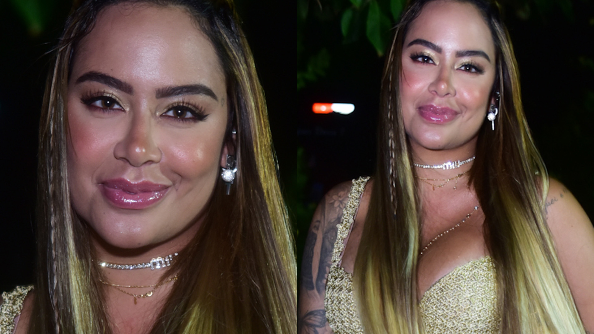 Irmã de Neymar, Rafaella Santos faz rara aparição em evento e causa com look mínimo