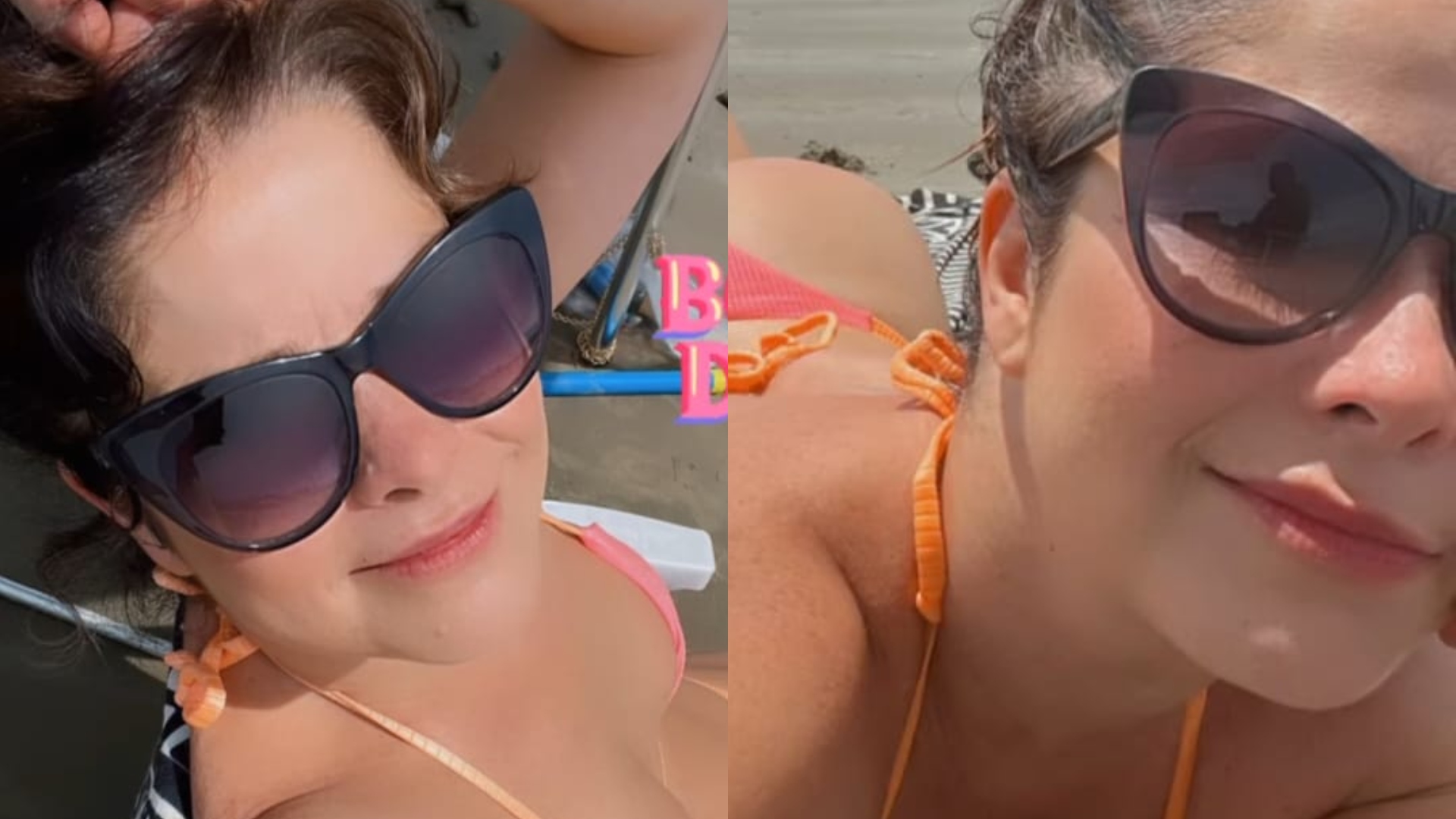 Aos 44 anos, Samara Felippo posa com biquíni mínimo e coloca bumbum pra jogo: “Biscoitagem”