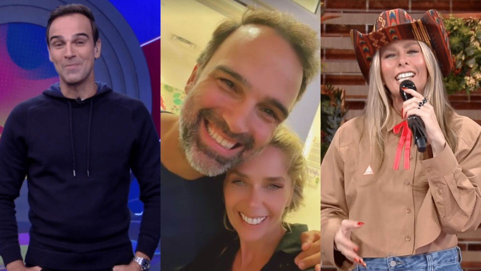 Abraçados, Tadeu Schmidt e Adriane Galisteu expõem encontro durante viagem: “Reality”