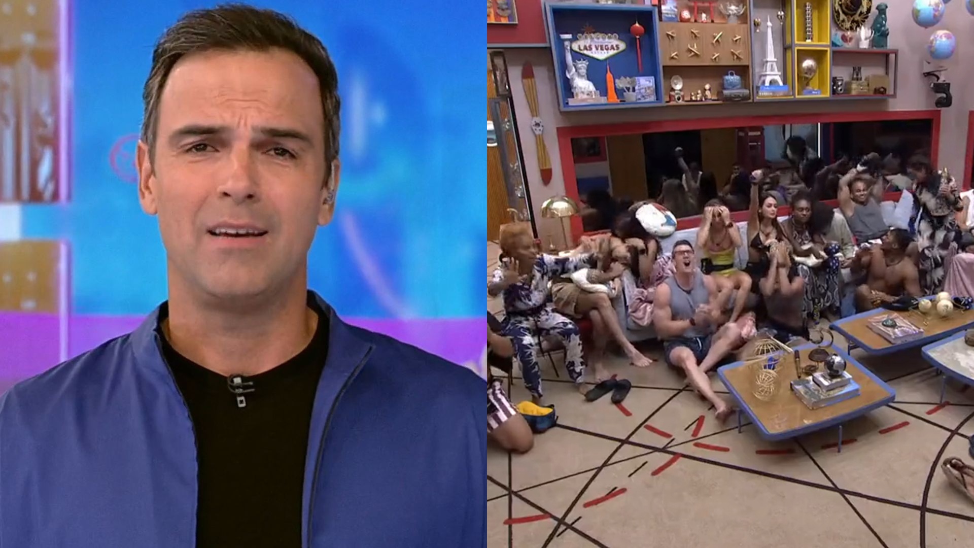 BBB23: Tadeu Schmidt entra ao vivo, dá notícia urgente e duplas comemoram: “Obrigada”
