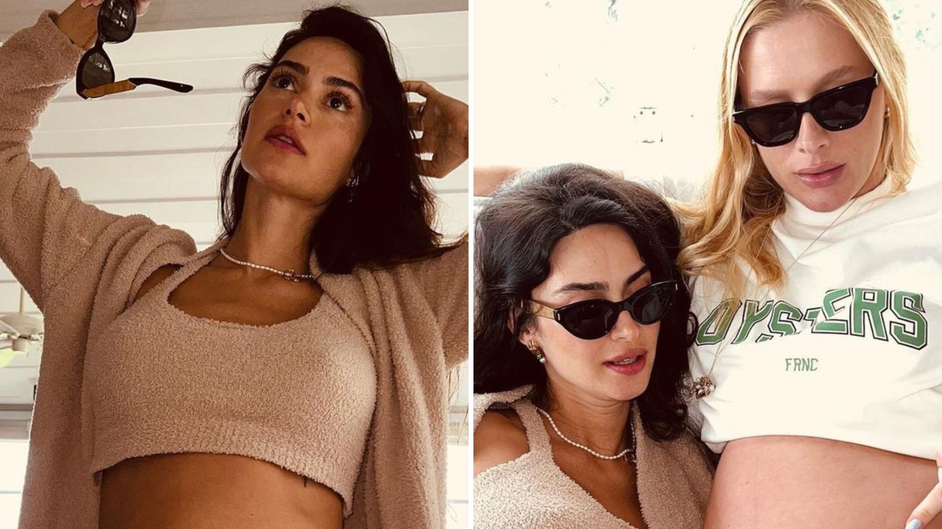 Grávida pela segunda vez, Thaila Ayala exibe barriguinha ao lado de Fiorella Mattheis: “Sorte”