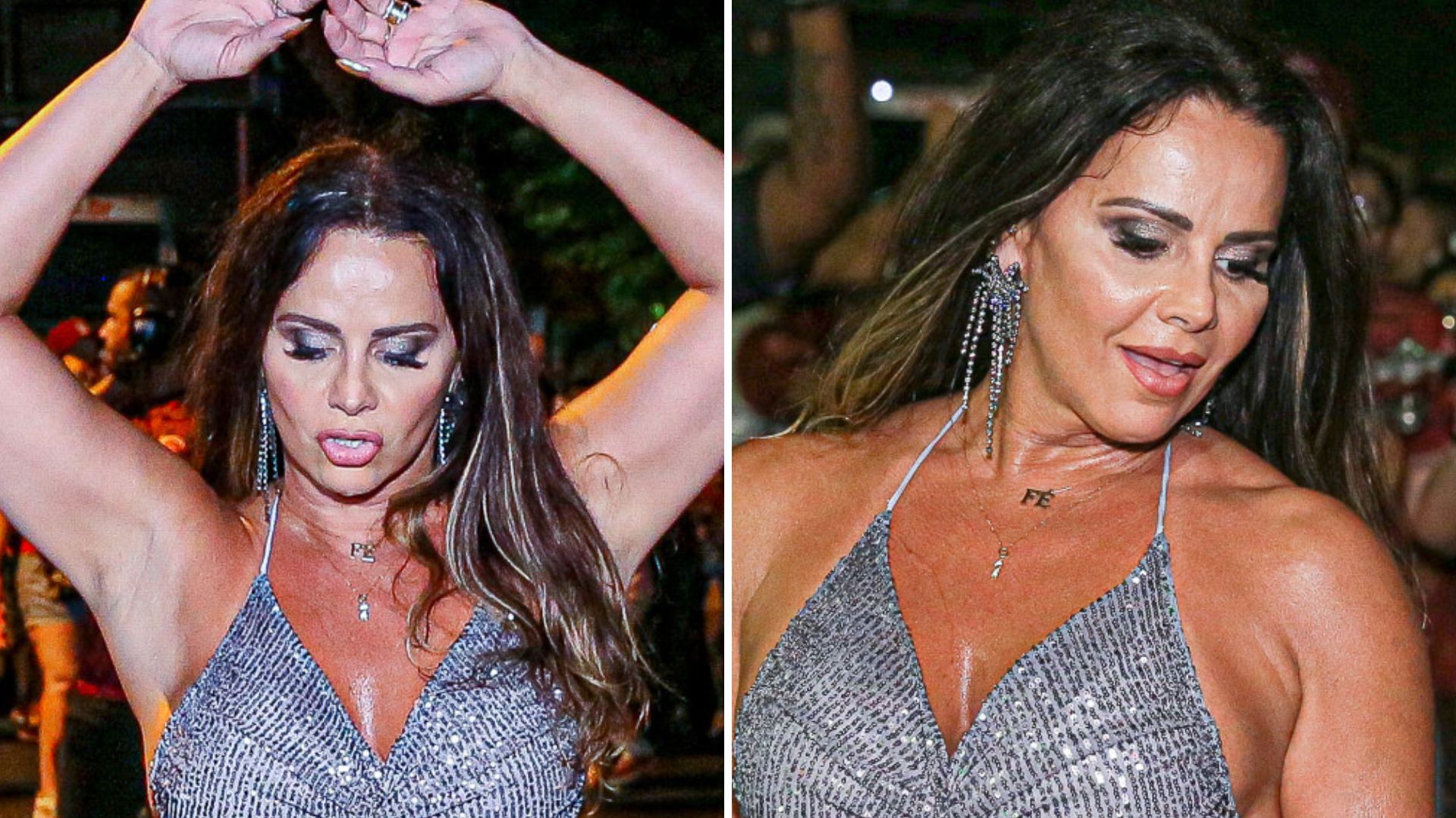 Poderosa! Viviane Araújo escolhe vestido curtíssimo e samba exibindo seu corpo real