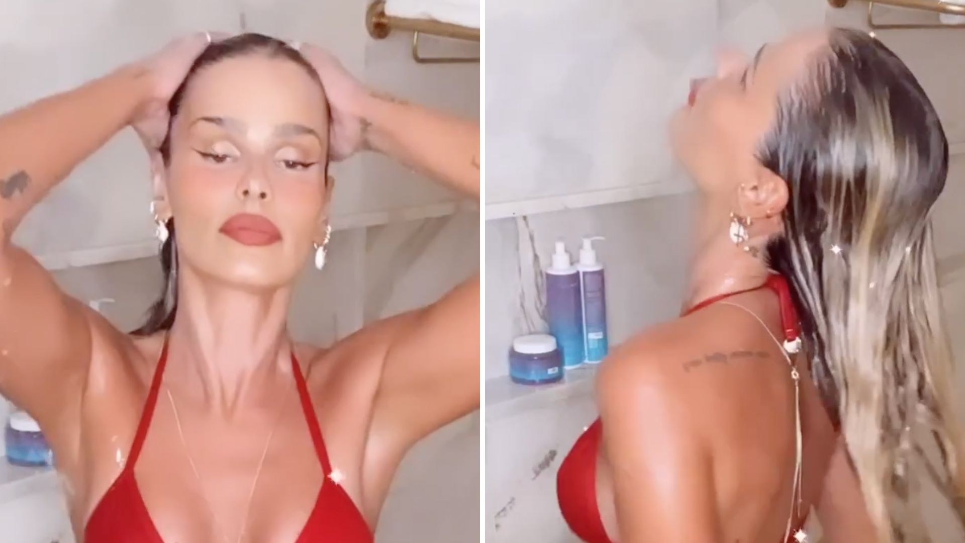 Yasmin Brunet faz live tomando banho, gera polêmica e provoca fãs: “Querem mais?”