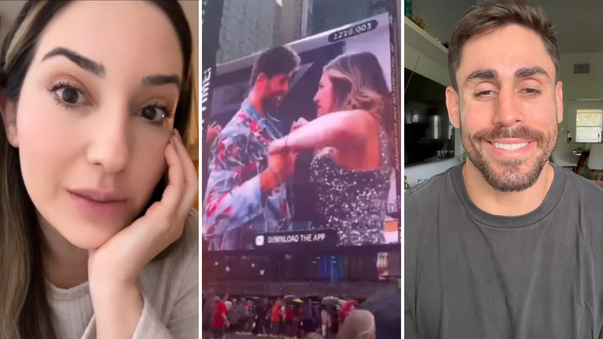 Amanda e Cara de Sapato reagem a vídeo na Time Square: “Fingindo naturalidade”