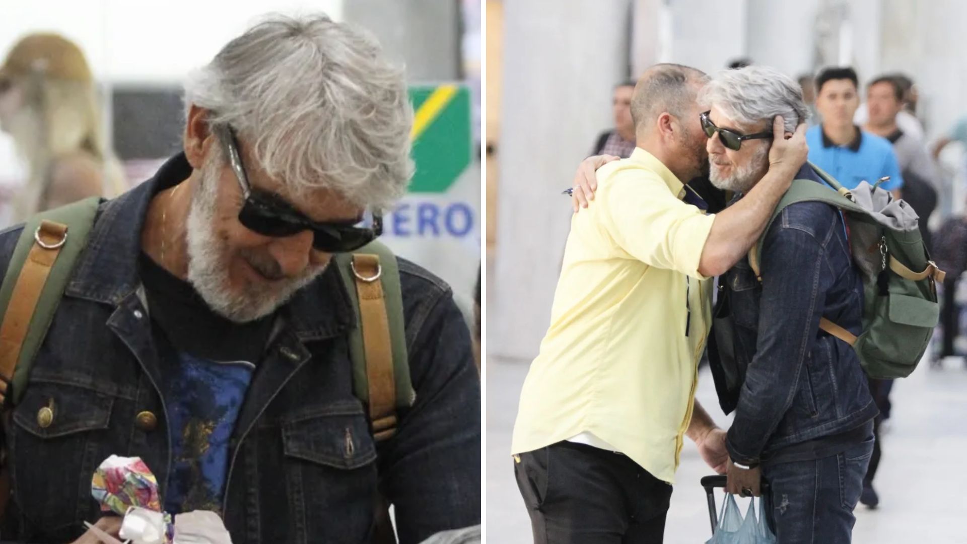 Após velório de Zé Celso, Alexandre Borges é surpreendido por fãs em aeroporto