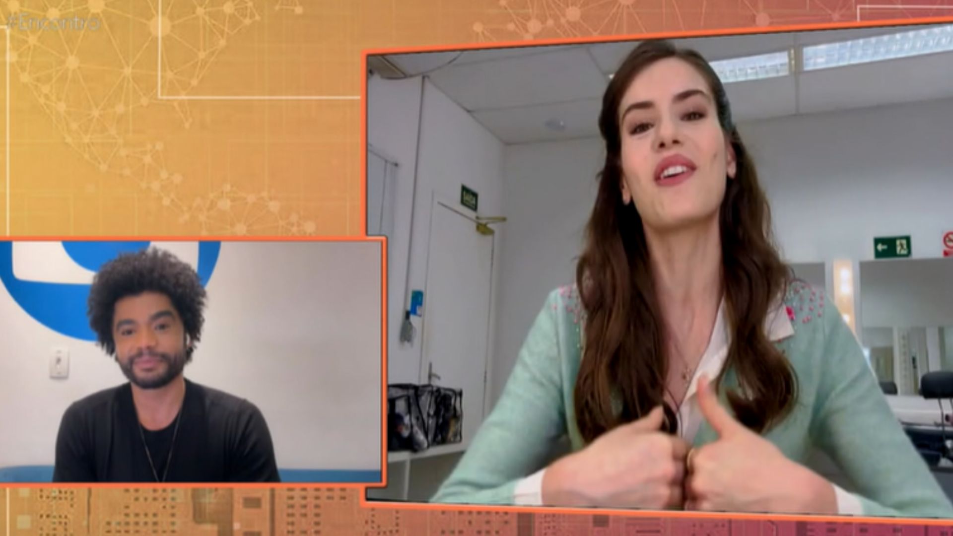 Camila Queiroz emociona Diogo Almeida com declaração no ‘Encontro’: “Nossa paixão”