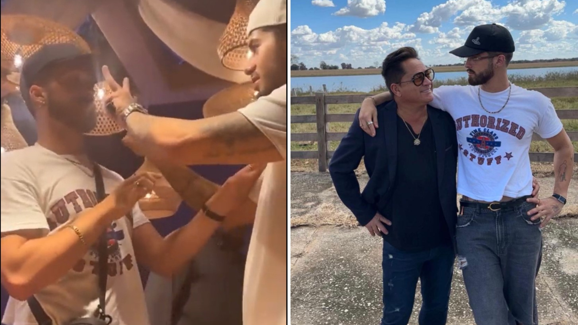 Inimigos? João Guilherme e Zé Felipe trocam provocações em festa de Leonardo