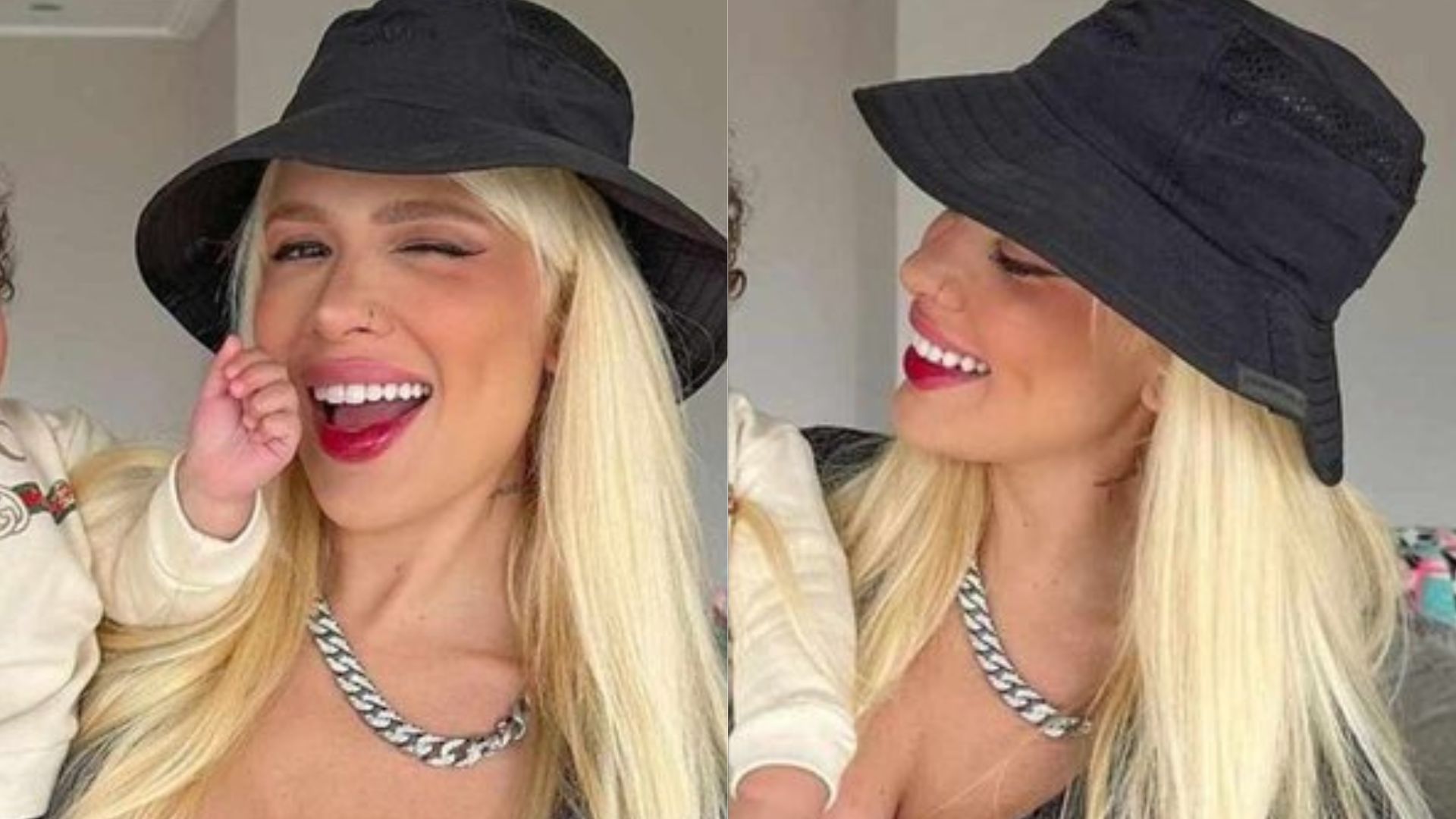 De moletom caríssimo, filha de Karoline Lima impressiona com aparência: “Cara do Militão”