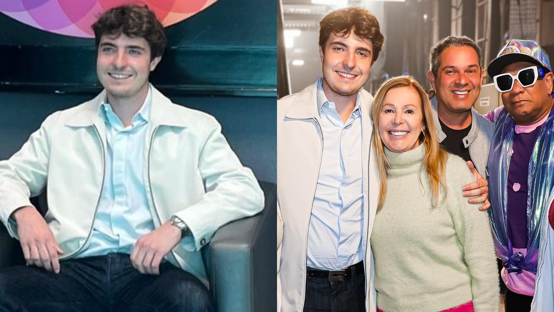 Filho de Gugu Liberato, João Augusto é tietado nos bastidores do SBT: “Legado”