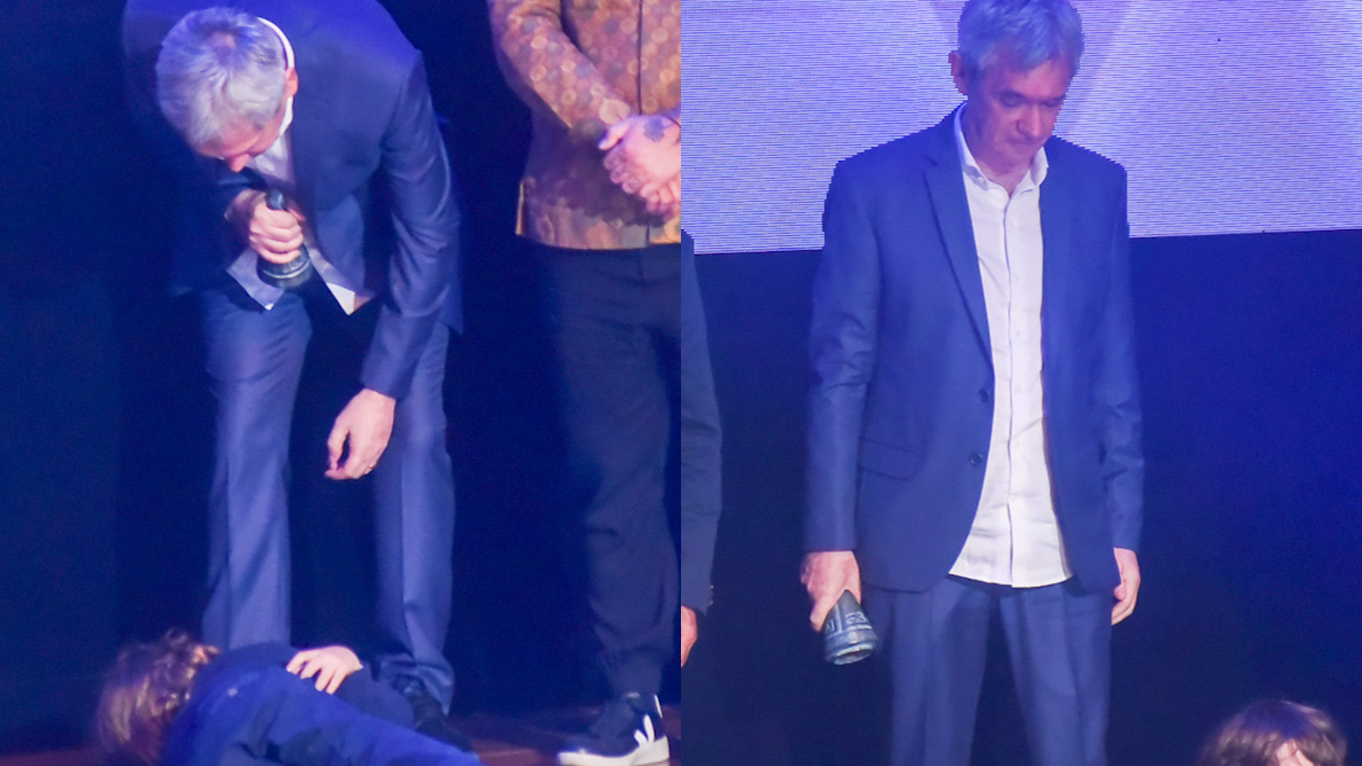 Filho do discretíssimo Serginho Groisman invade palco de premiação e protagoniza cenas hilárias