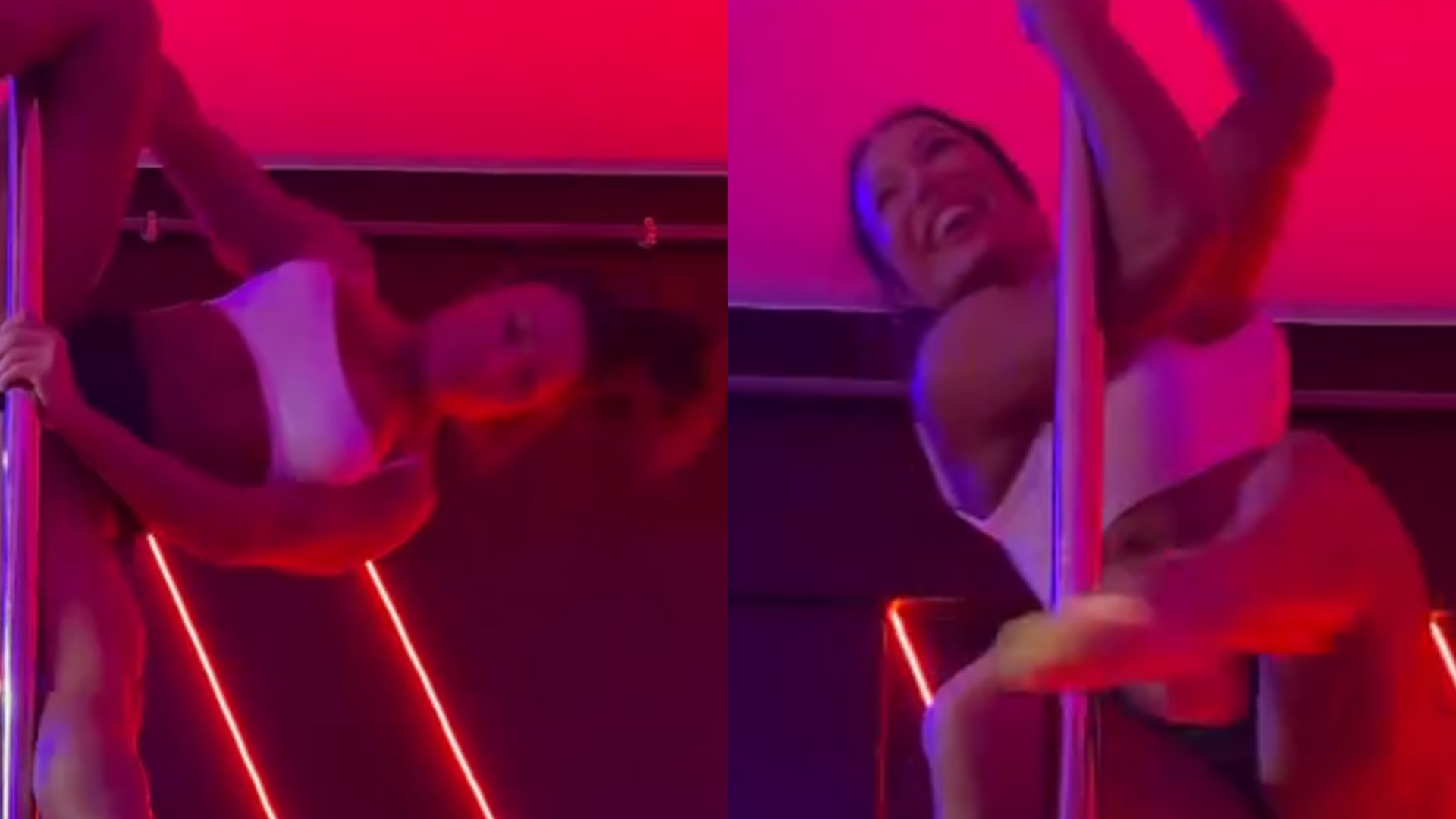 Gracyanne Barbosa agarra no pole dance com calcinha micro e quase mostra tudo