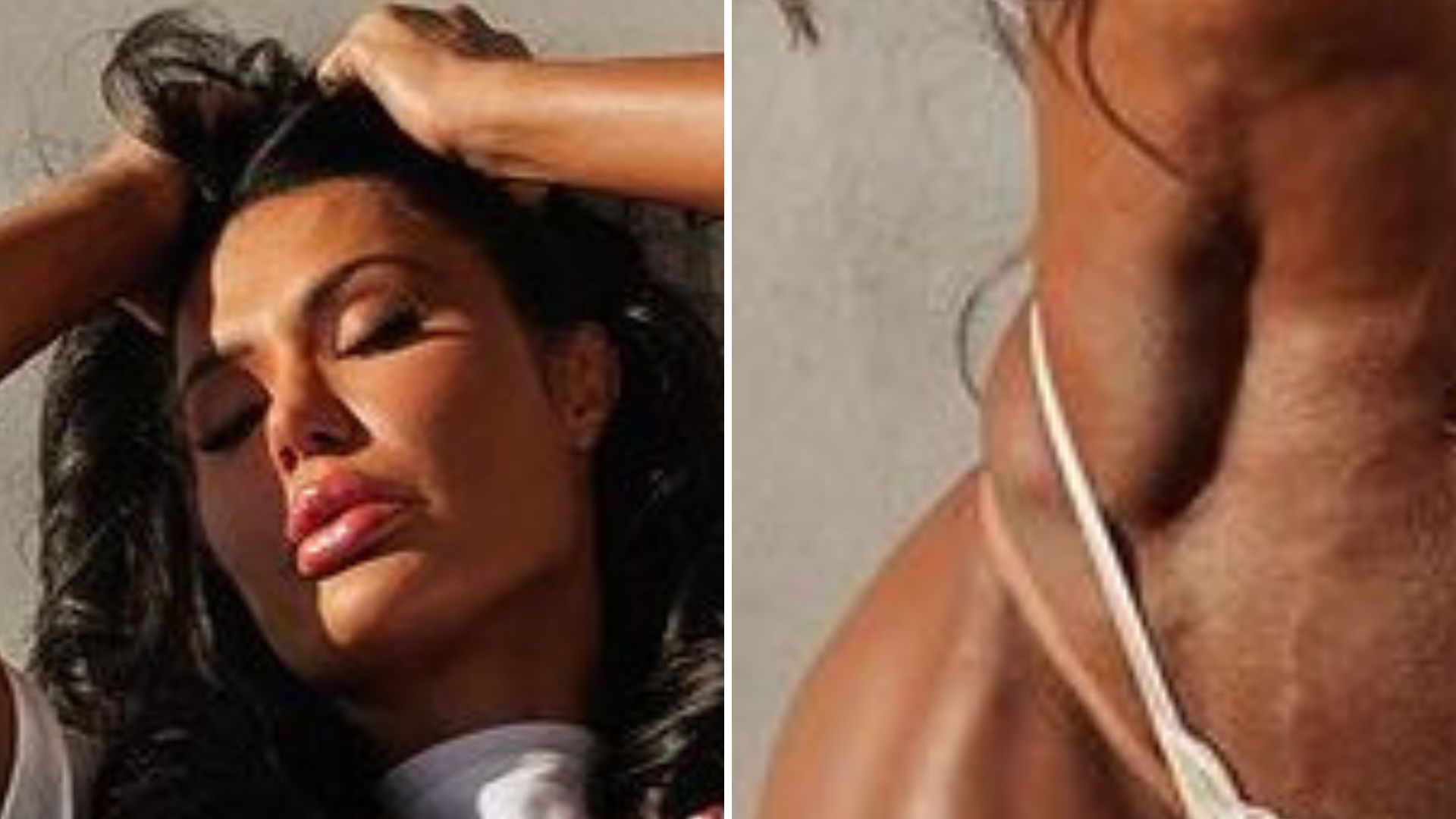 Gracyanne Barbosa puxa os cabelos para mostrar barriga trincada: “Melhor versão”