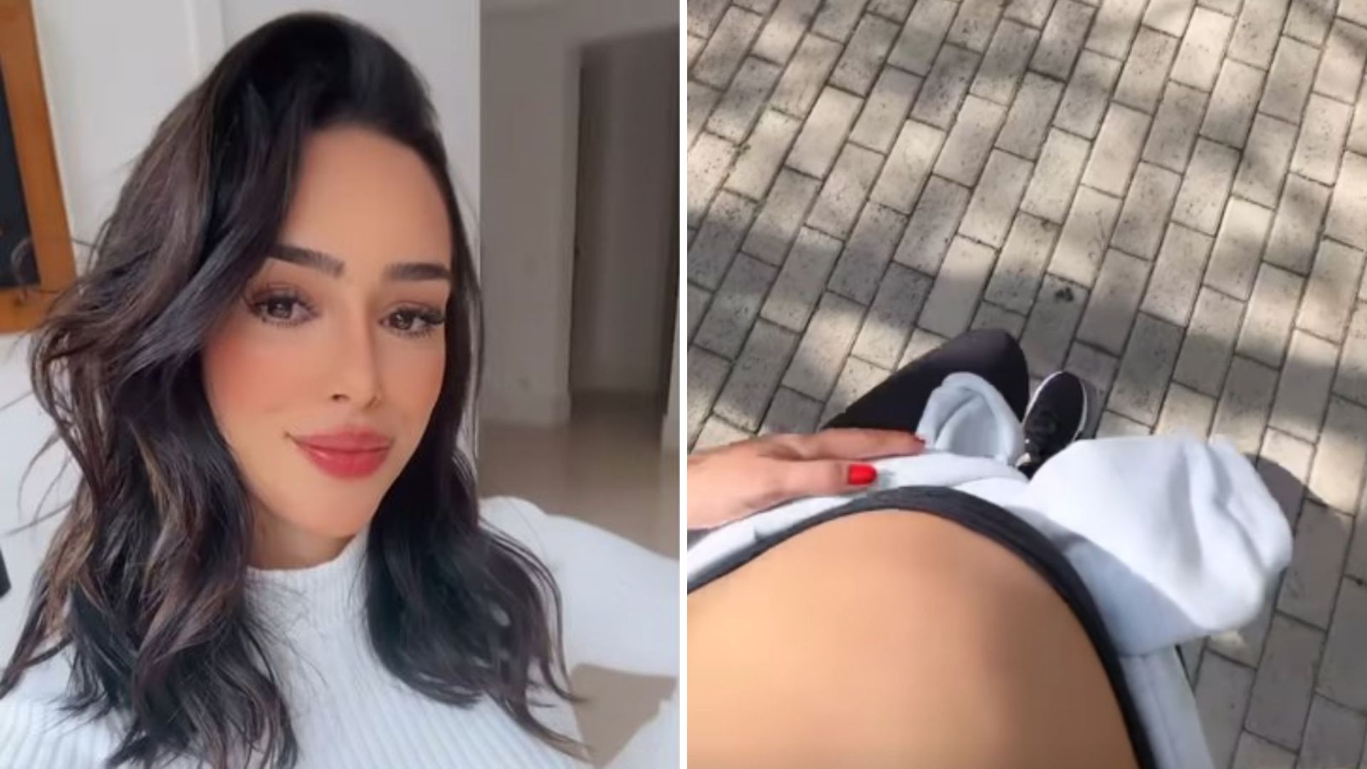 Grávida de Neymar, Bruna Biancardi dá zoom na barriguinha só de top