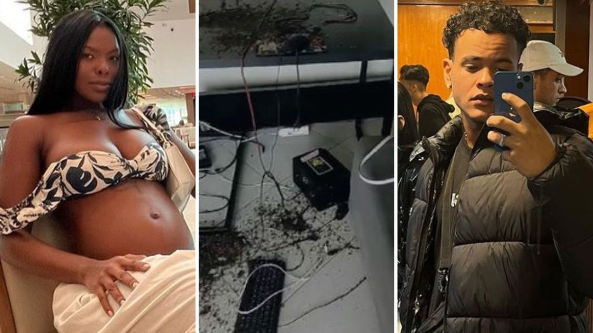 Grávida, Suelen Gervásio invade e destrói estúdio de suposto pai de sua filha