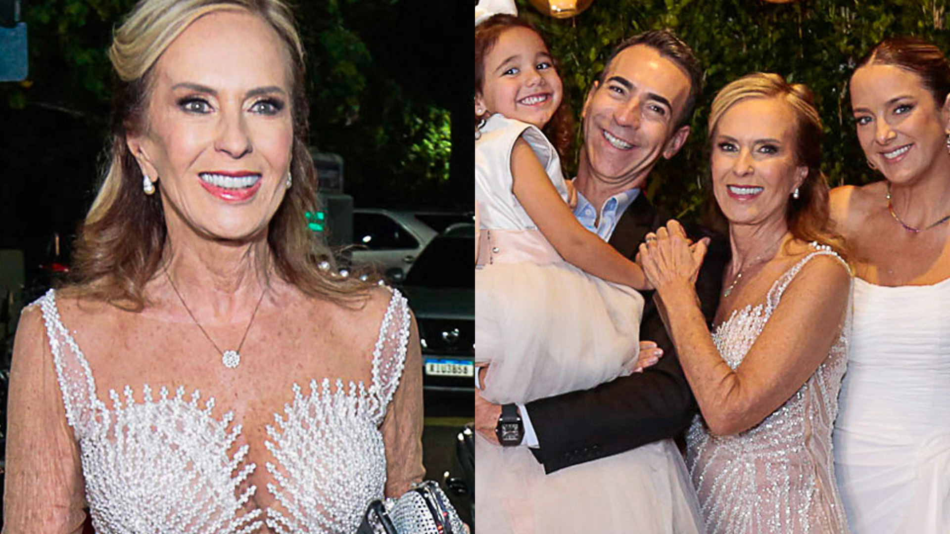 Não envelhece! Helô Pinheiro celebra 80 anos com vestido deslumbrante e família reunida