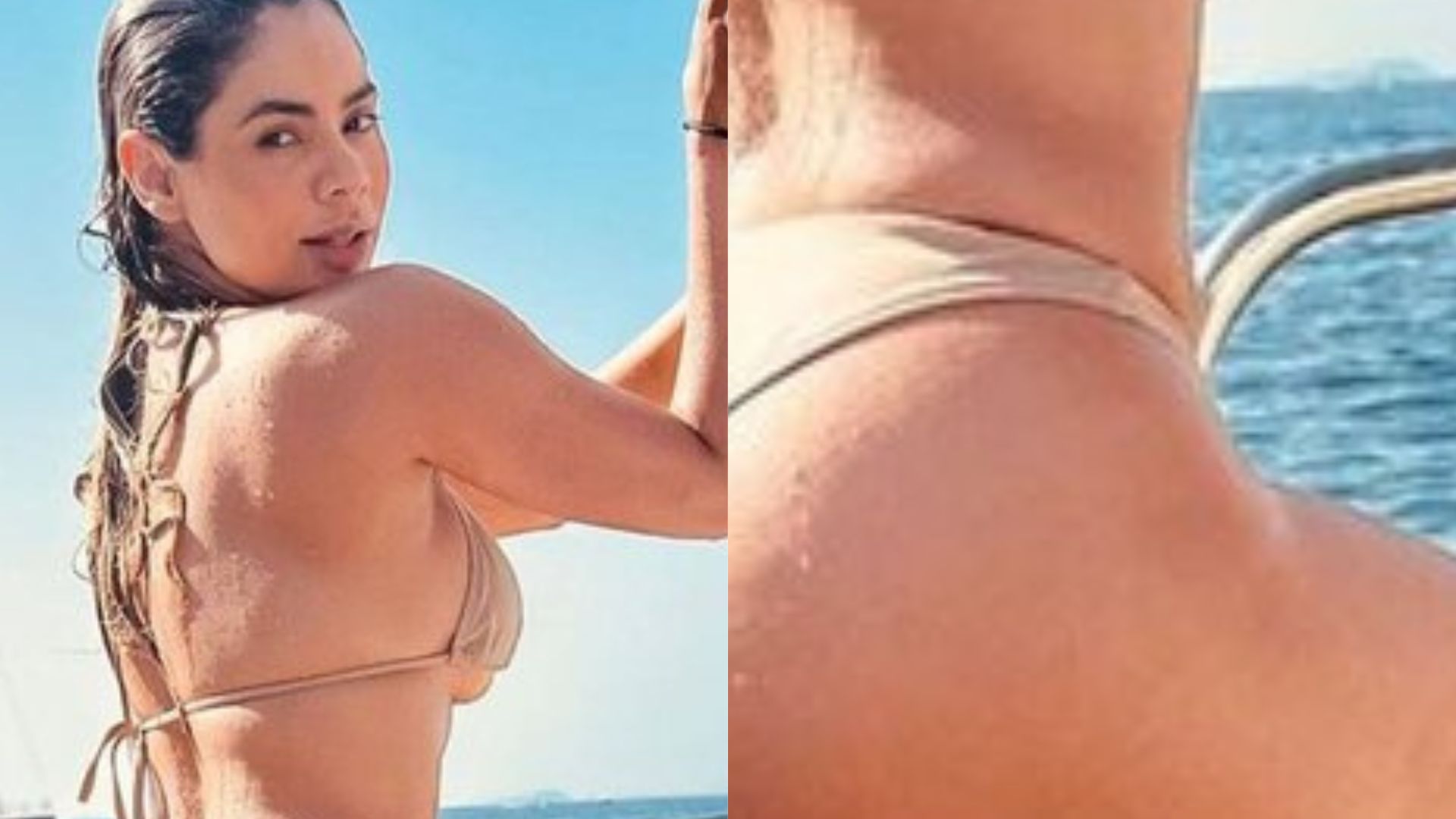Lexa vira de costas e dá close em biquíni atoladinho no bumbum: “Delícia”