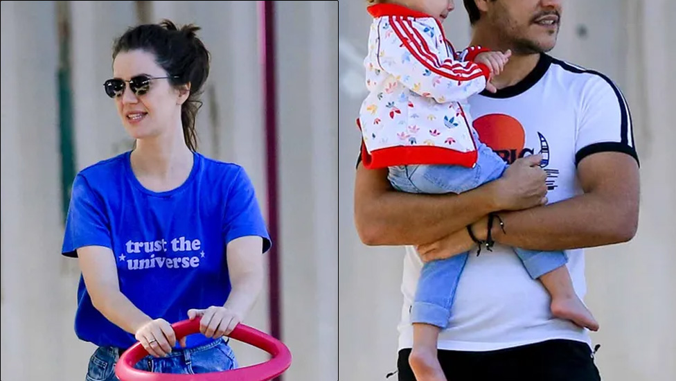 Nathalia Dill é flagrada com maridão e a filha durante passeio no RJ