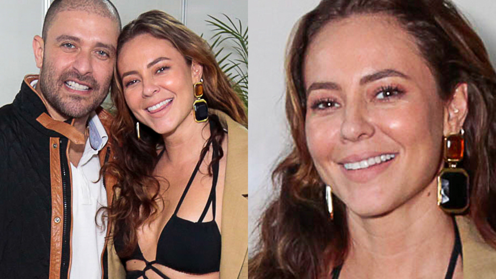De cara limpa? Paolla Oliveira mostra beleza natural em show de Diogo Nogueira