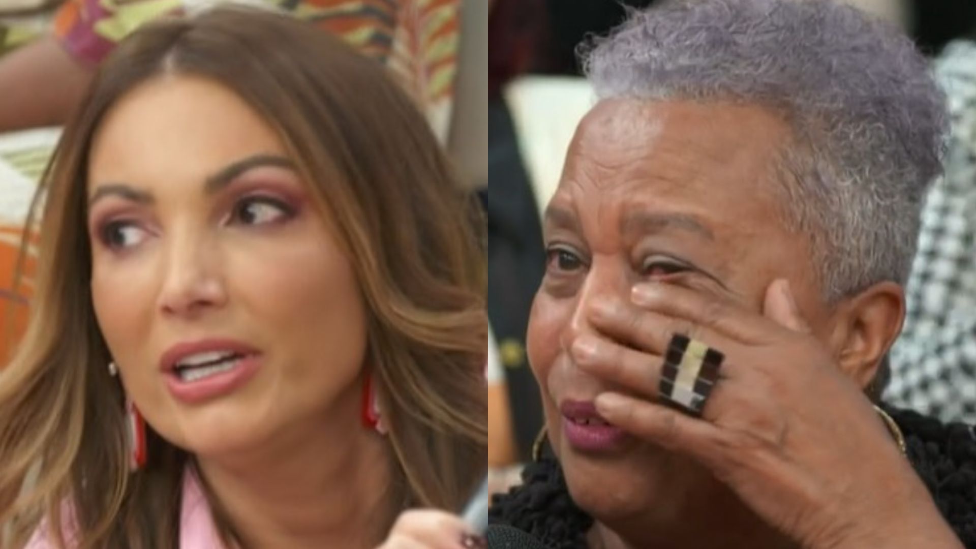 Produção do ‘Encontro’ faz senhora chorar na plateia: “Sua família”