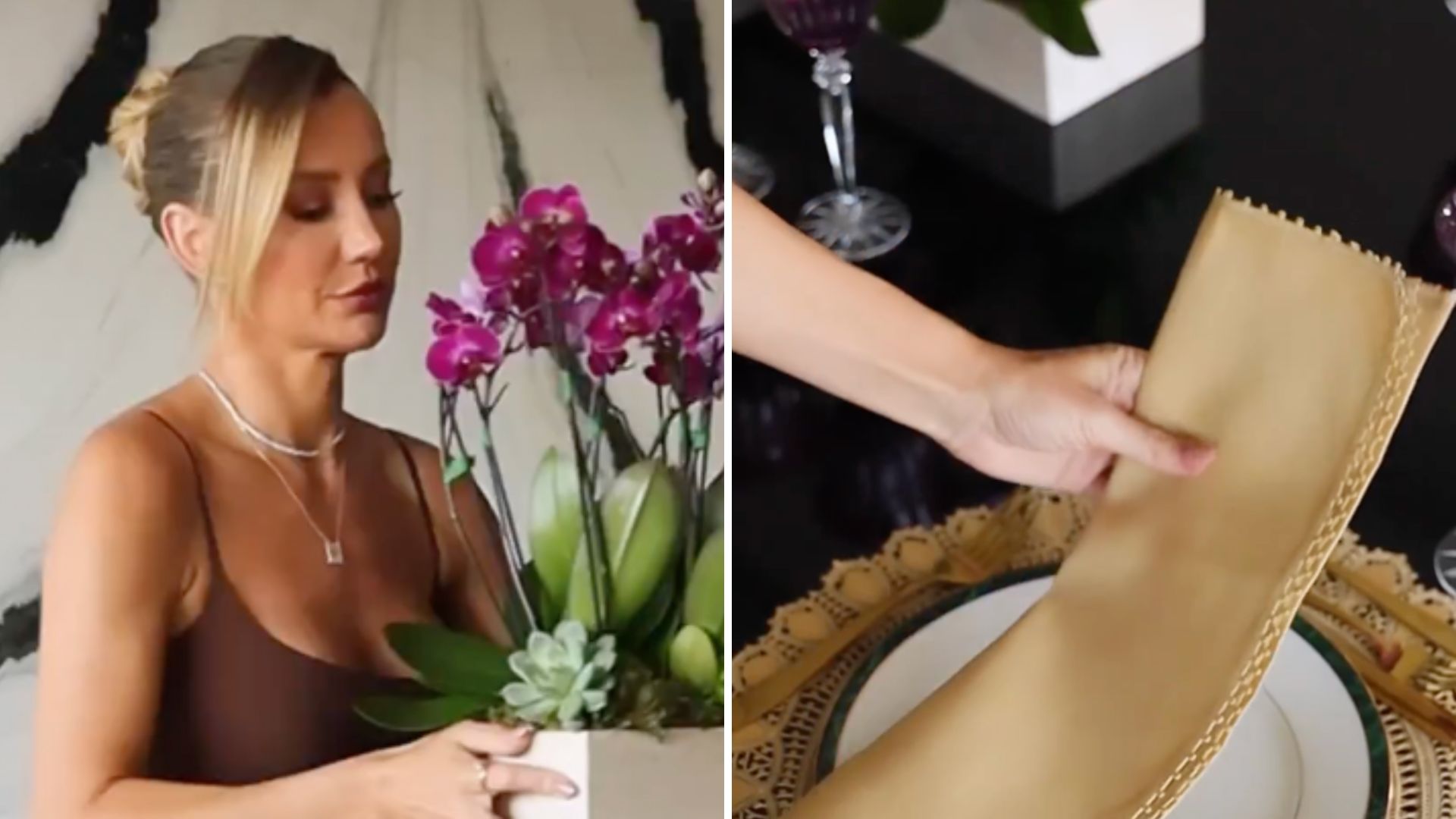 Esposa de Justus inova ao colocar a mesa para jantar luxuoso: “Jeito diferente”