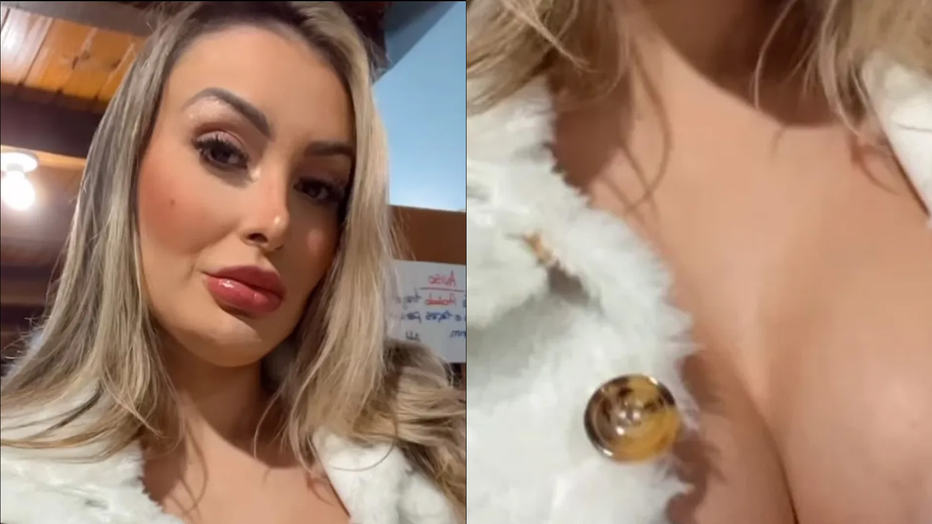 Após abandonar igreja, Andressa Urach escandaliza com decote farto em retorno à prostituição