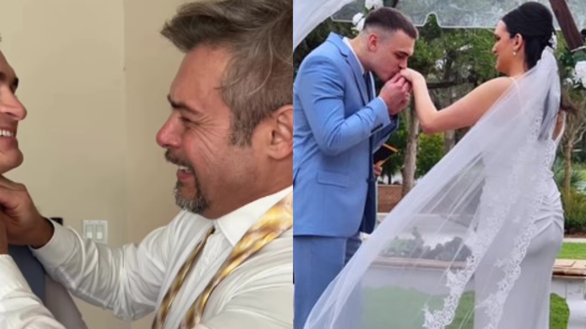 Luigi Baricelli cai no choro em cerimônia de casamento intimista do filho: “Emoção”