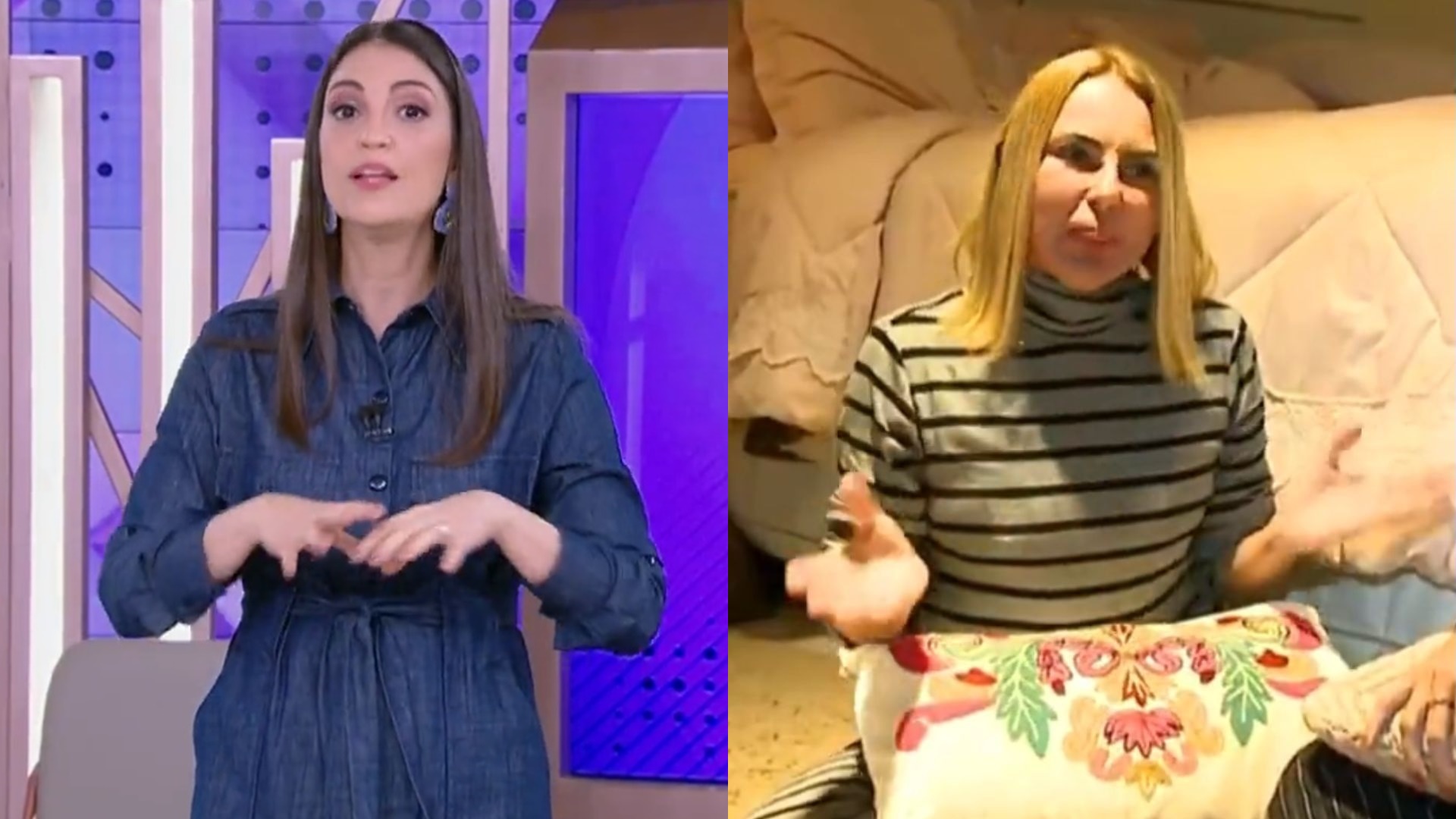 Chris Flores rebate esposa de Stênio Garcia após acusação ao vivo: “Não invadimos”
