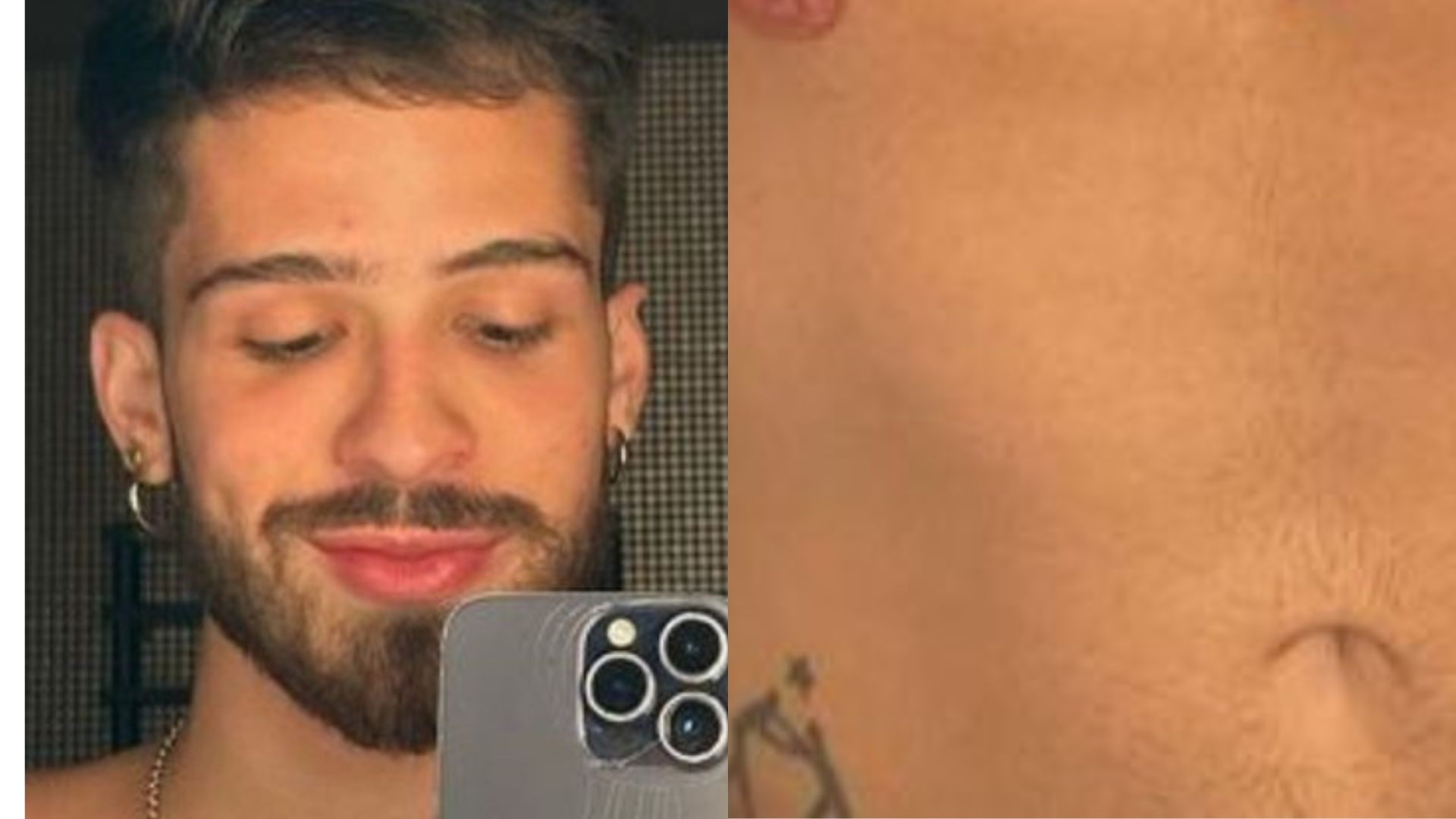 Filho de Leonardo, João Guilherme causa alvoroço ao exibir peitoral tatuado: “Deu vontade”