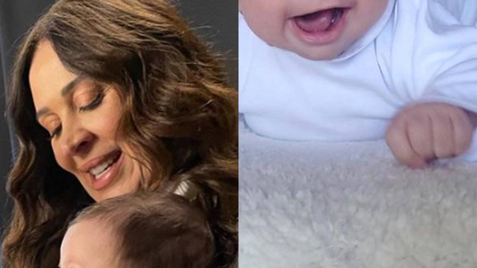 Claudia Raia aparece com filho de quatro meses gigante no trabalho: “Desenvolvendo rápido”