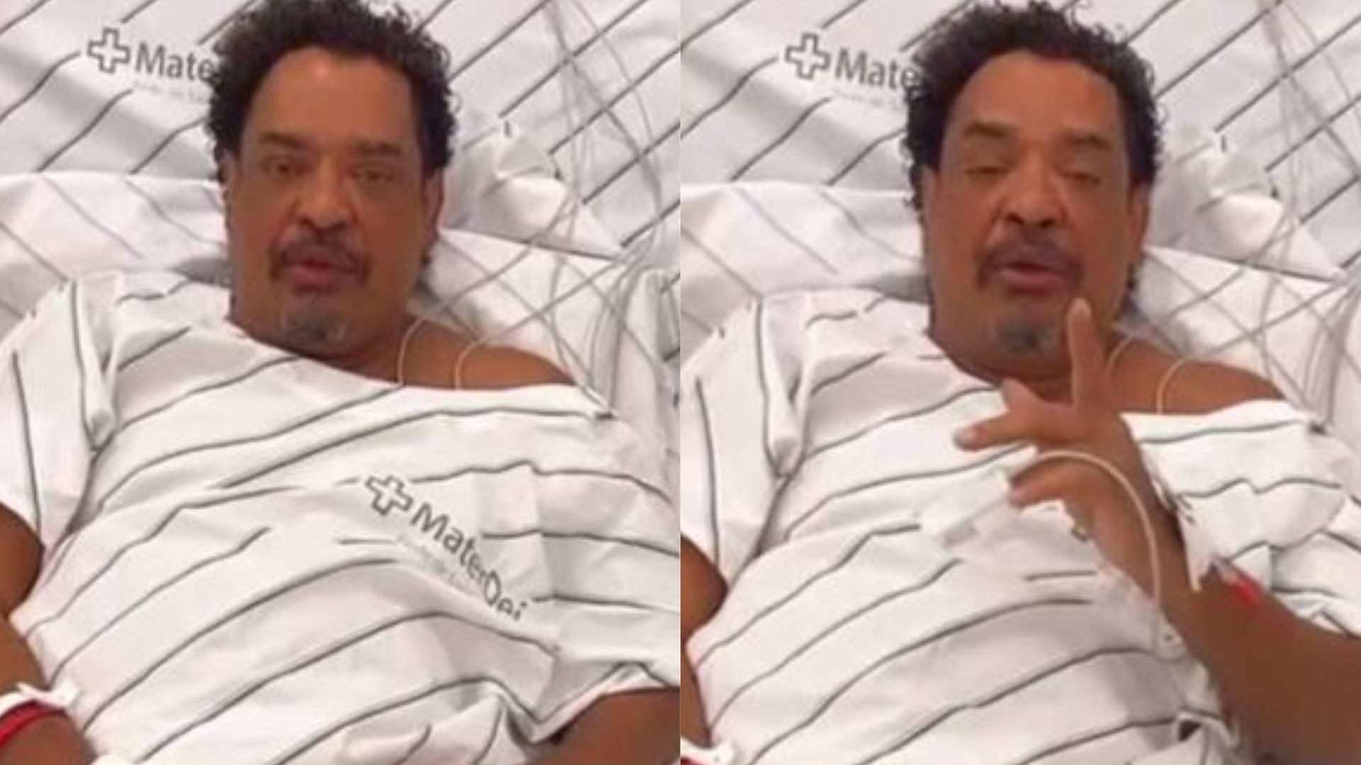 Abatido, Compadre Washington atualiza estado de saúde após internação às pressas: “Dores”