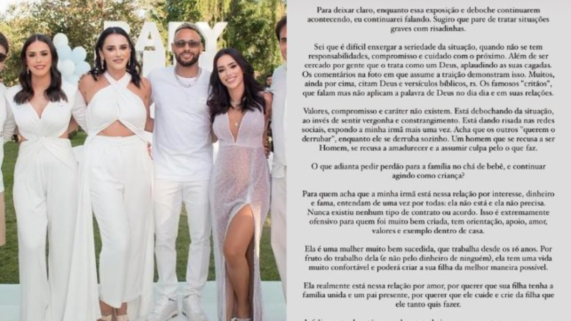 Web aplaude Bianca Biancardi após declaração esmigalhando Neymar: “Heroína”