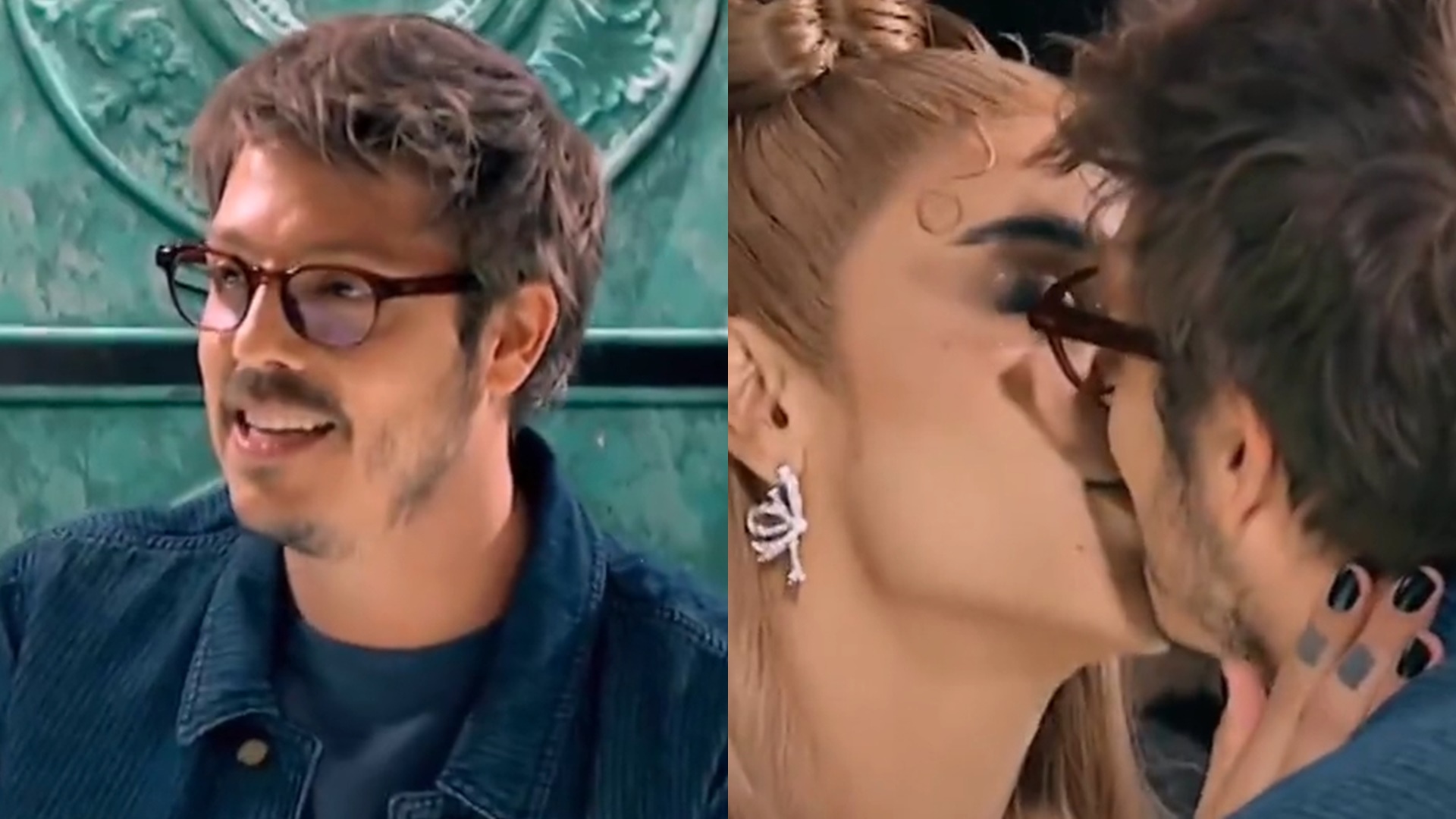 Solteiro, Fábio Porchat dá beijão em Pabllo Vittar em gravação de programa; assista