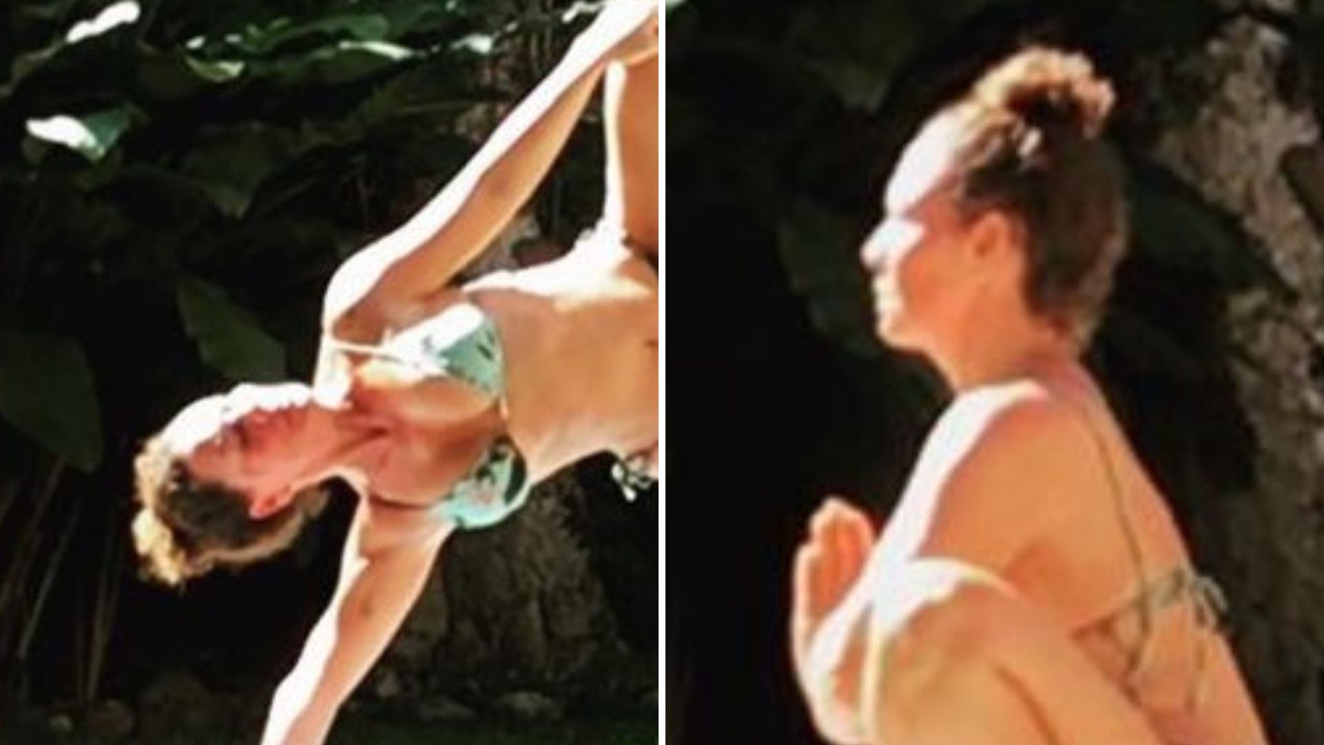 Fabiula Nascimento aposta em biquíni para praticar yoga e surpreende: “Quebrei”