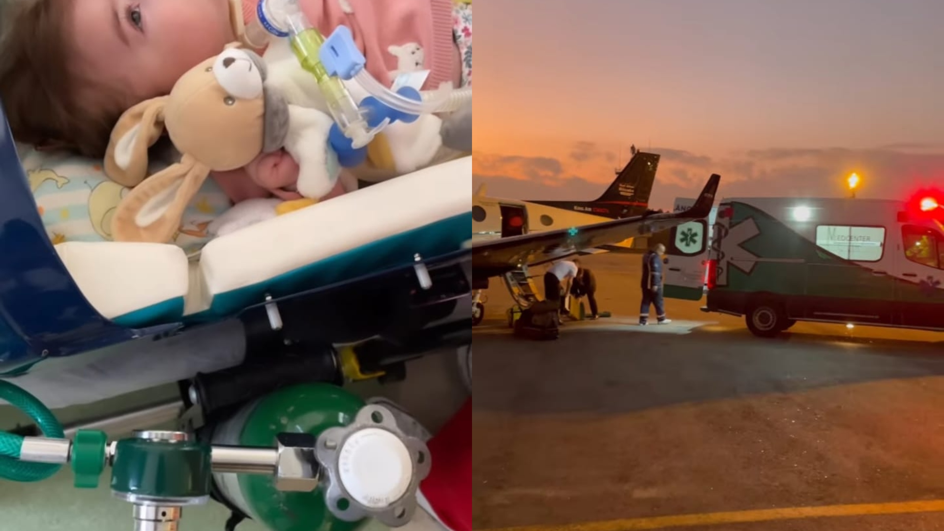 Filha de Juliano Cazarré enfrenta importante mudança e viaja em UTI aérea: “Oração”