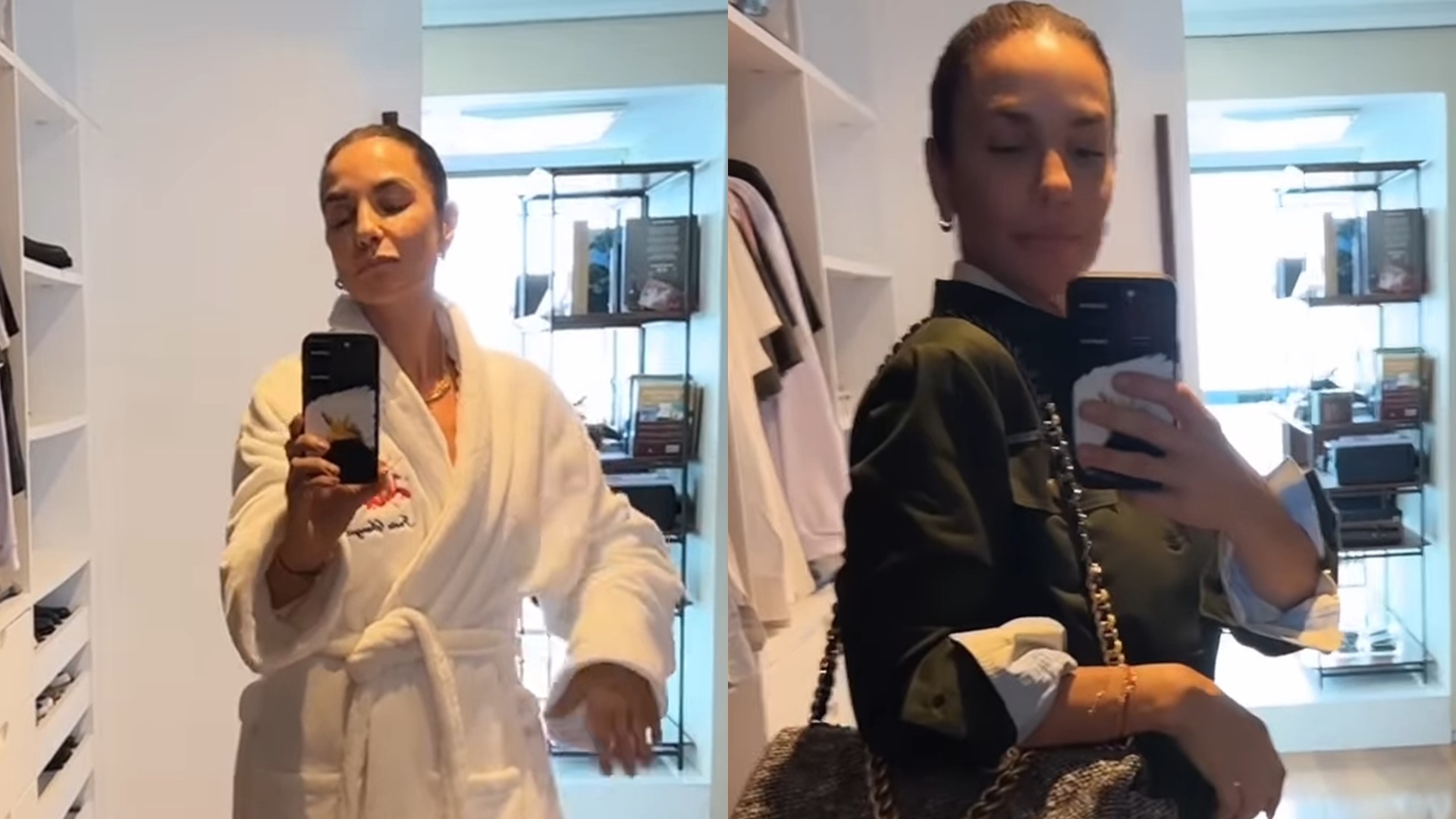 Ivete Sangalo exibe closet luxuoso e posa com bolsa de R$ 45 mil: “Adoro”